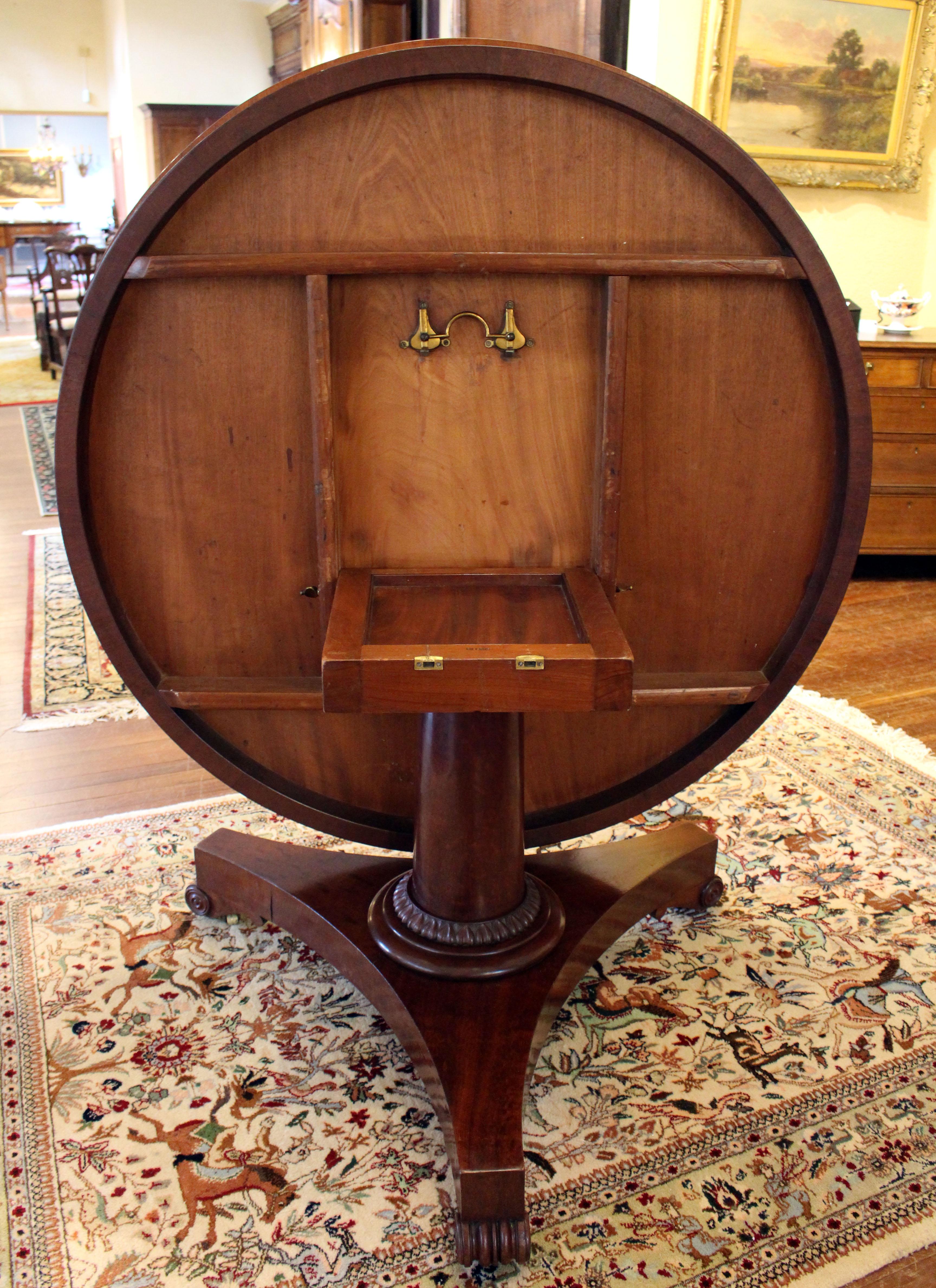 Early 19th Century Regency to George IV Tilt-Top Center Table In Good Condition For Sale In Chapel Hill, NC
