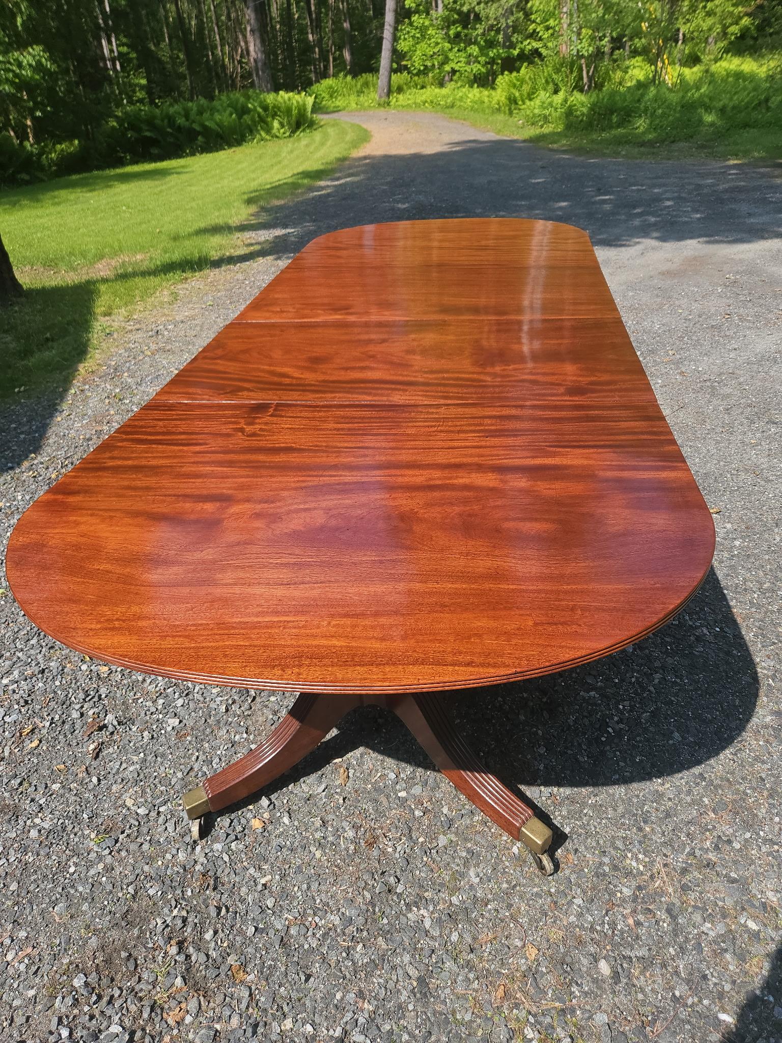 Early 19th Century Regency Two Pedestal Dining Table For Sale 3