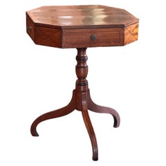 Early 19th Century Regency Work Table with Canted Corners on Tripod Base