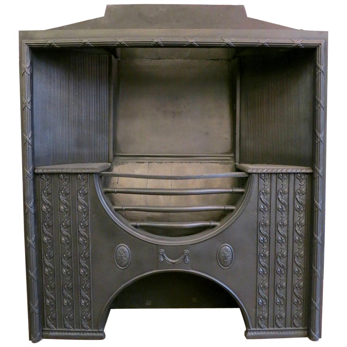 Antique Carron Foundry 19th Century Register Fire  Grate