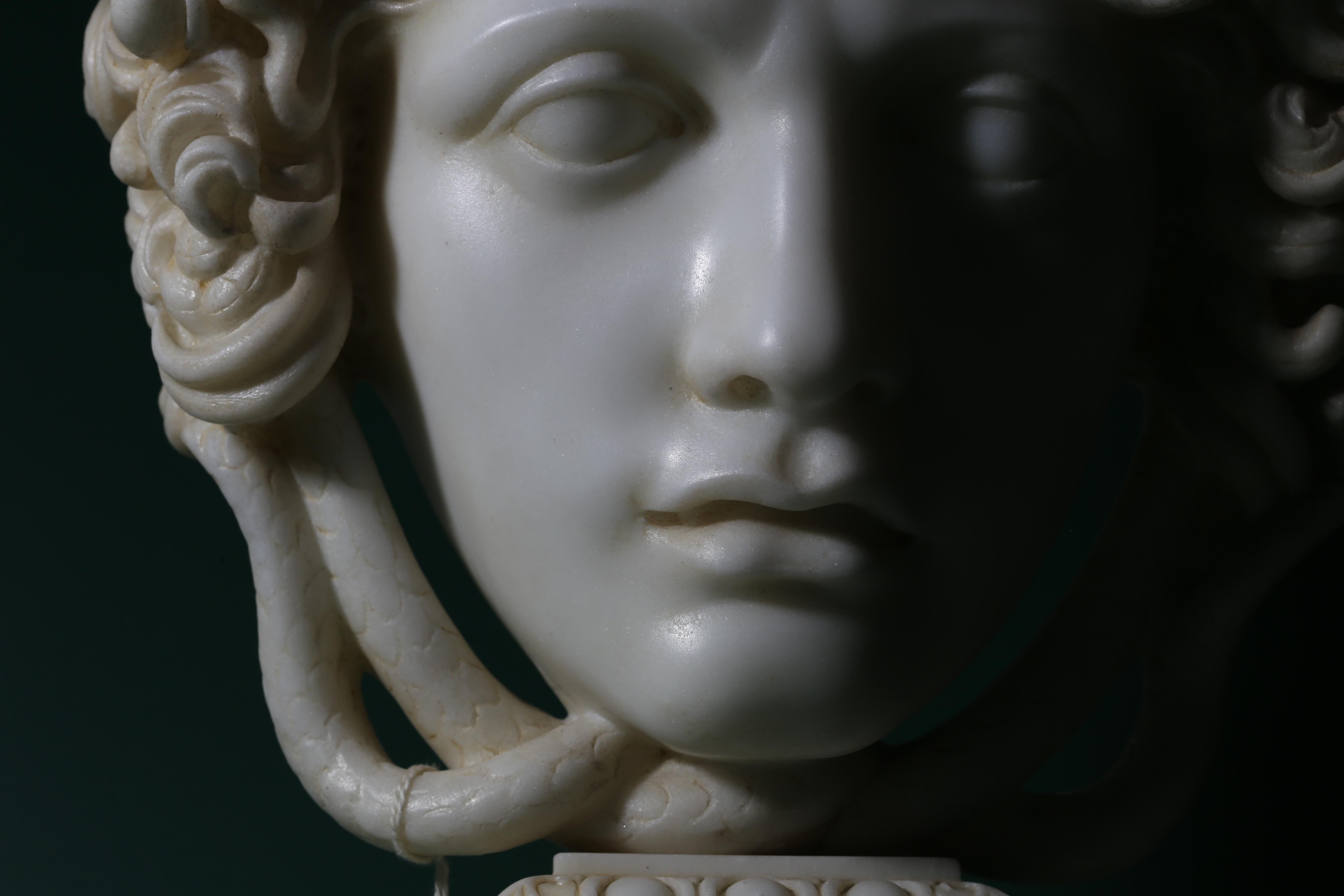 Carrara Marble Early 19th Century Relief of the Medusa Rondanini, Sotheby's 2011 London Auction For Sale