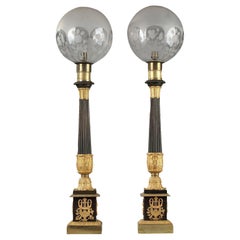 Early 19th Century Restauration Carcel Lamps