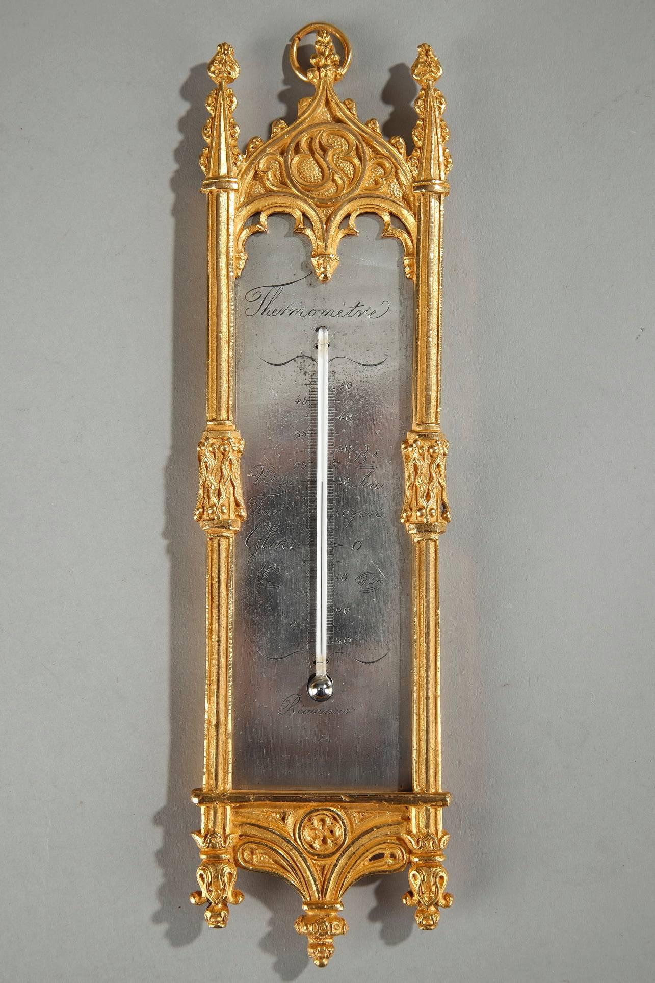 French Early 19th Century Restauration Thermometer and Semainier