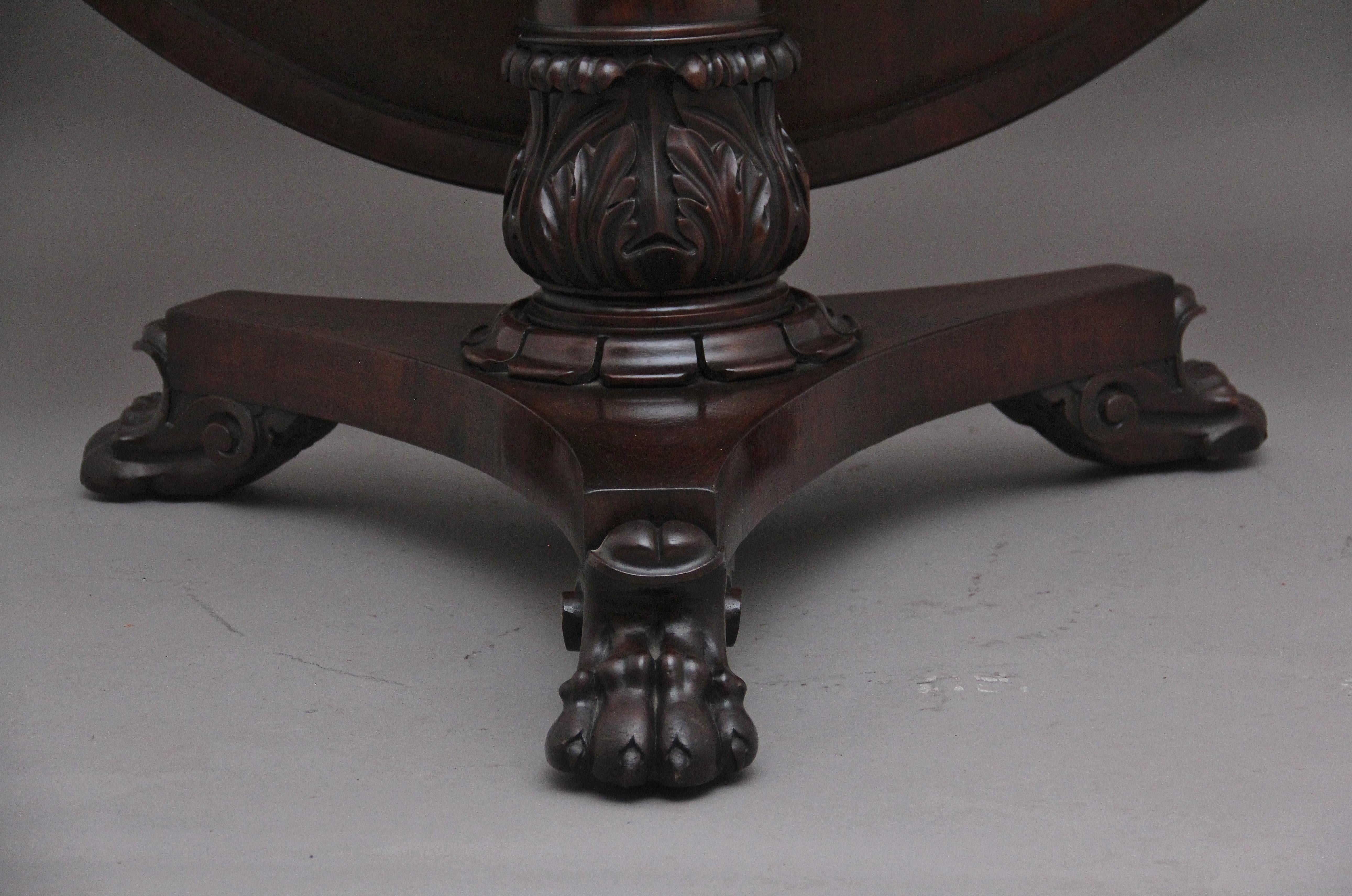 Early 19th Century rosewood breakfast table For Sale 1