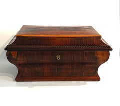 Early 19th Century Rosewood Sarcophagus Form Sewing Box