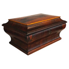 Early 19th Century Rosewood Sarcophagus Form Sewing Box