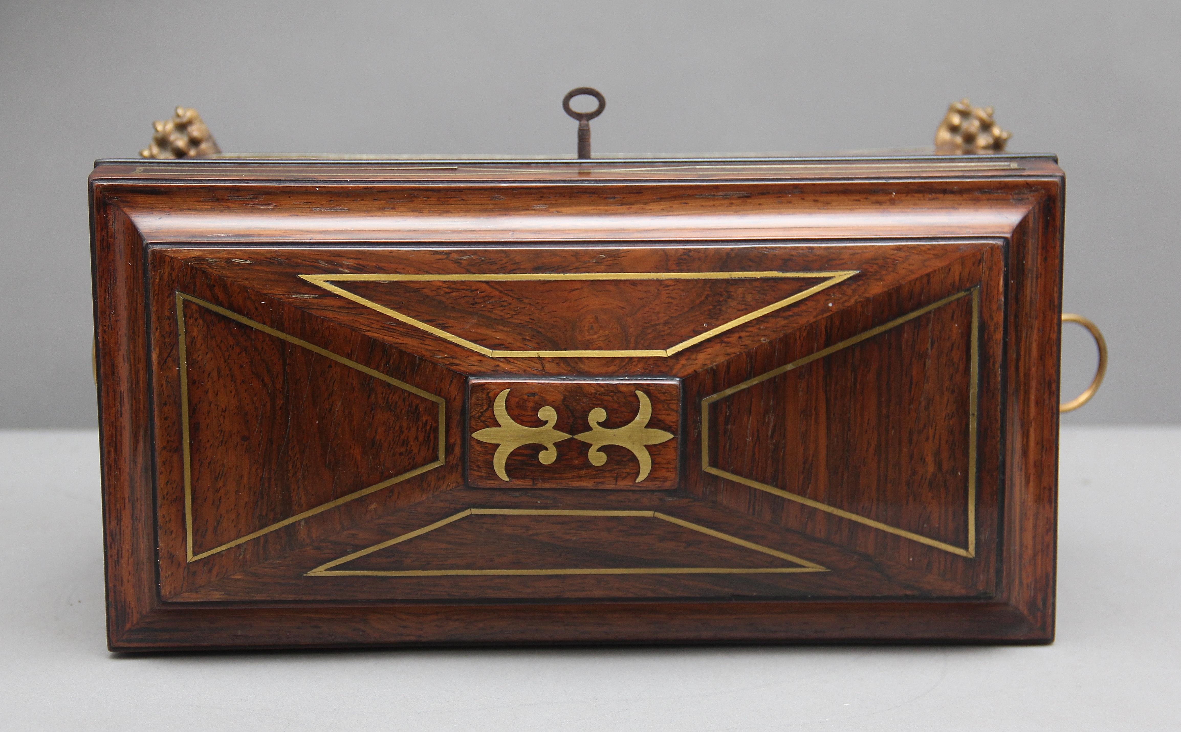 Early 19th Century Rosewood Tea Caddy 5