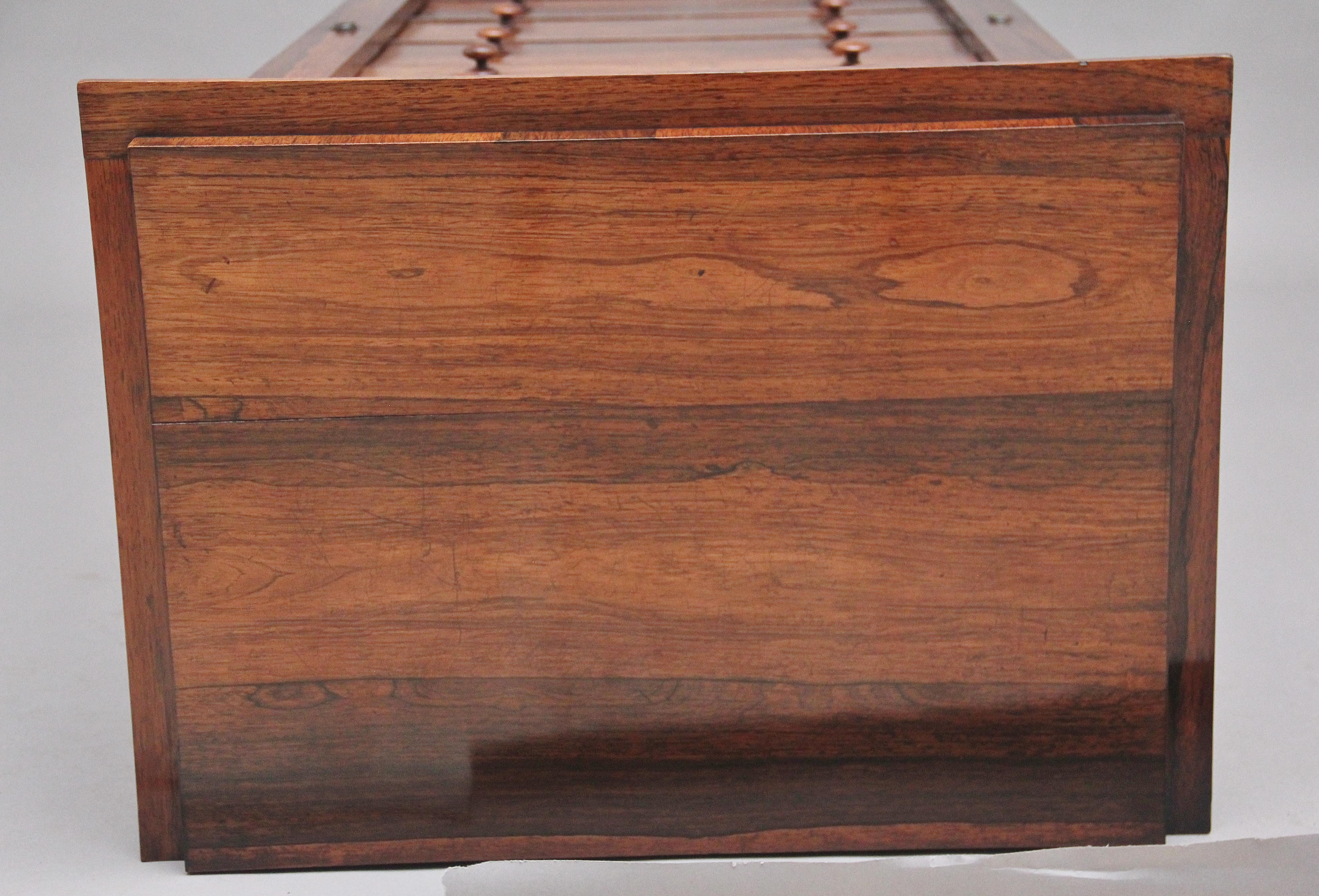 Early 19th Century Rosewood Wellington Chest 7