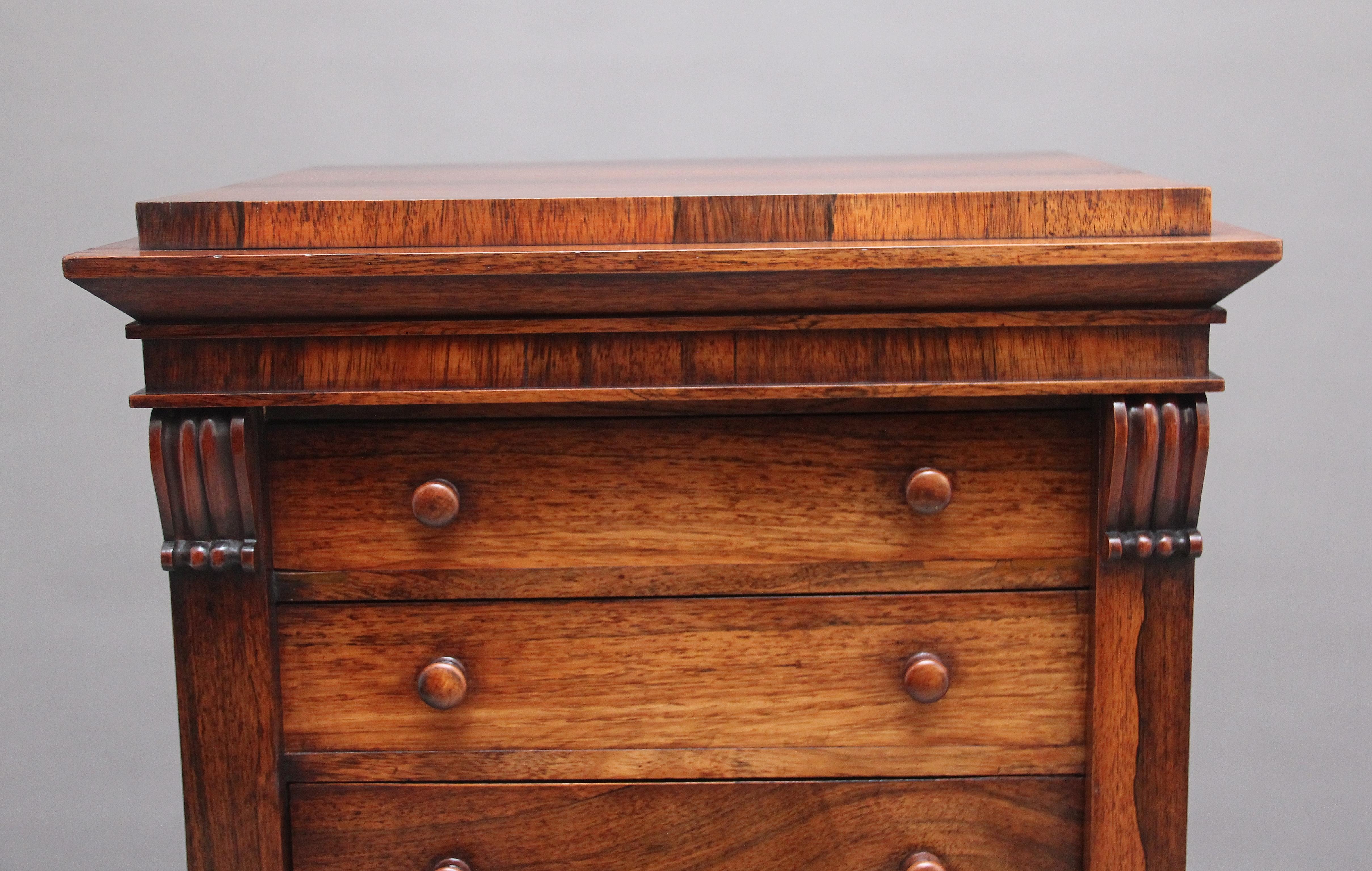 Early 19th Century Rosewood Wellington Chest 8