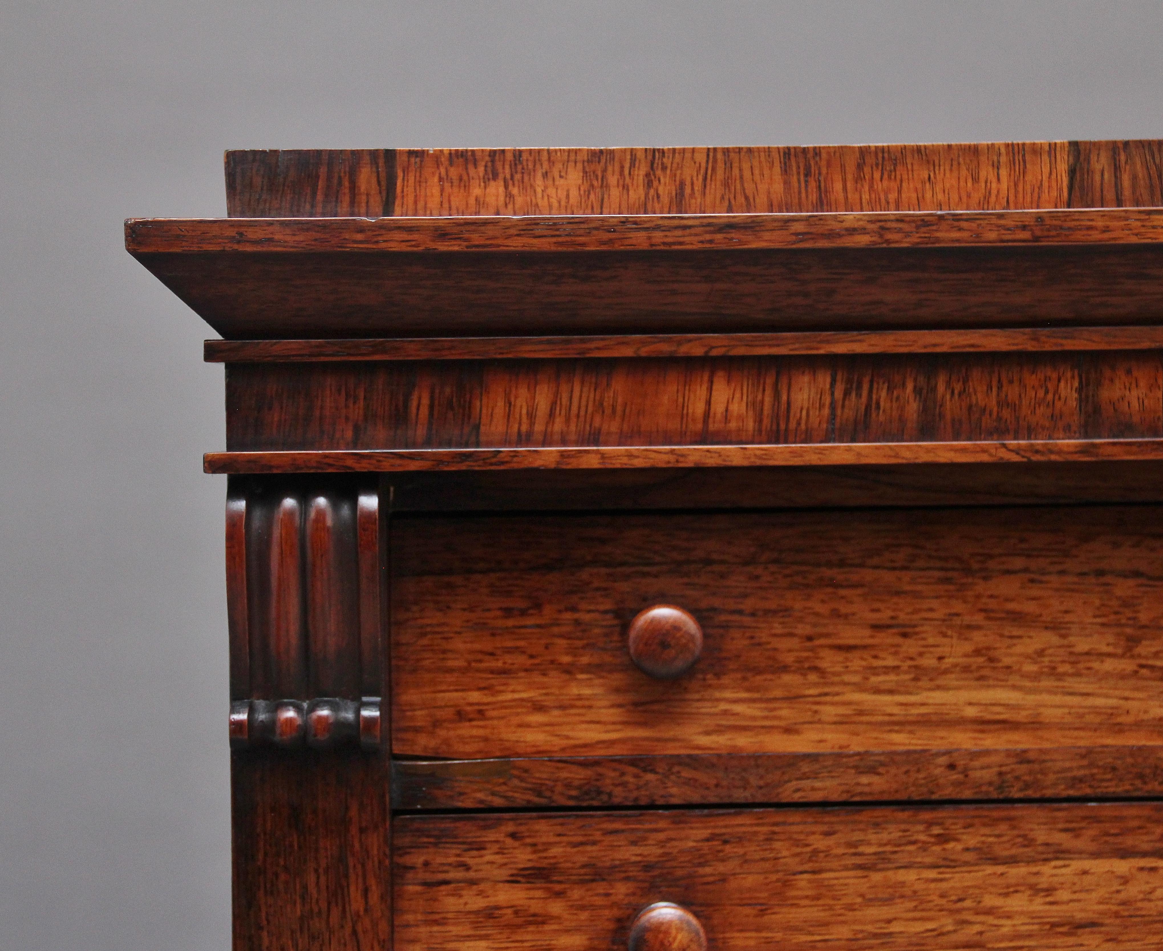 Early 19th Century Rosewood Wellington Chest 9