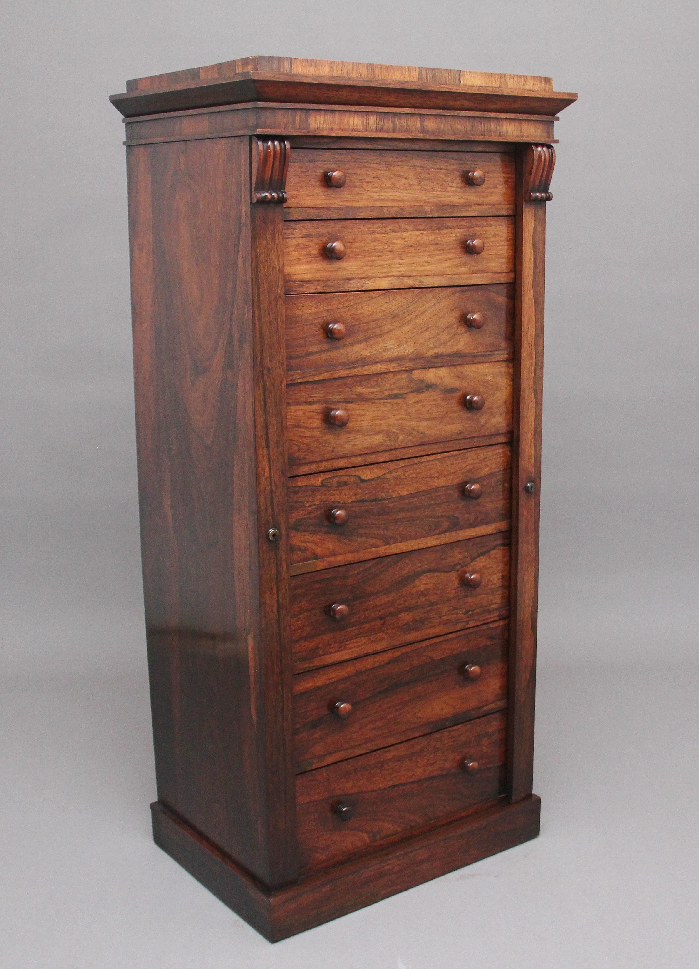 William IV Early 19th Century Rosewood Wellington Chest