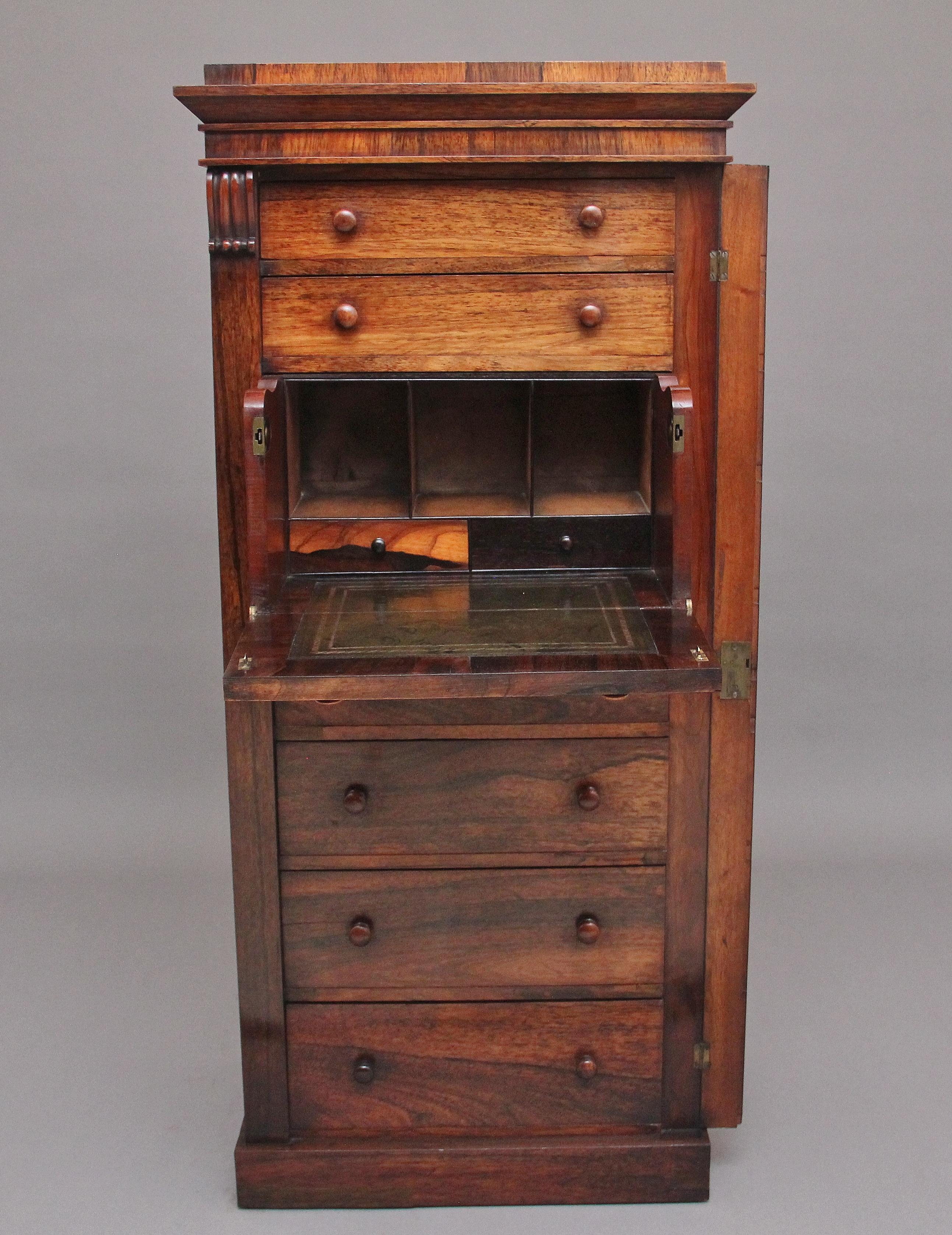 Mid-19th Century Early 19th Century Rosewood Wellington Chest