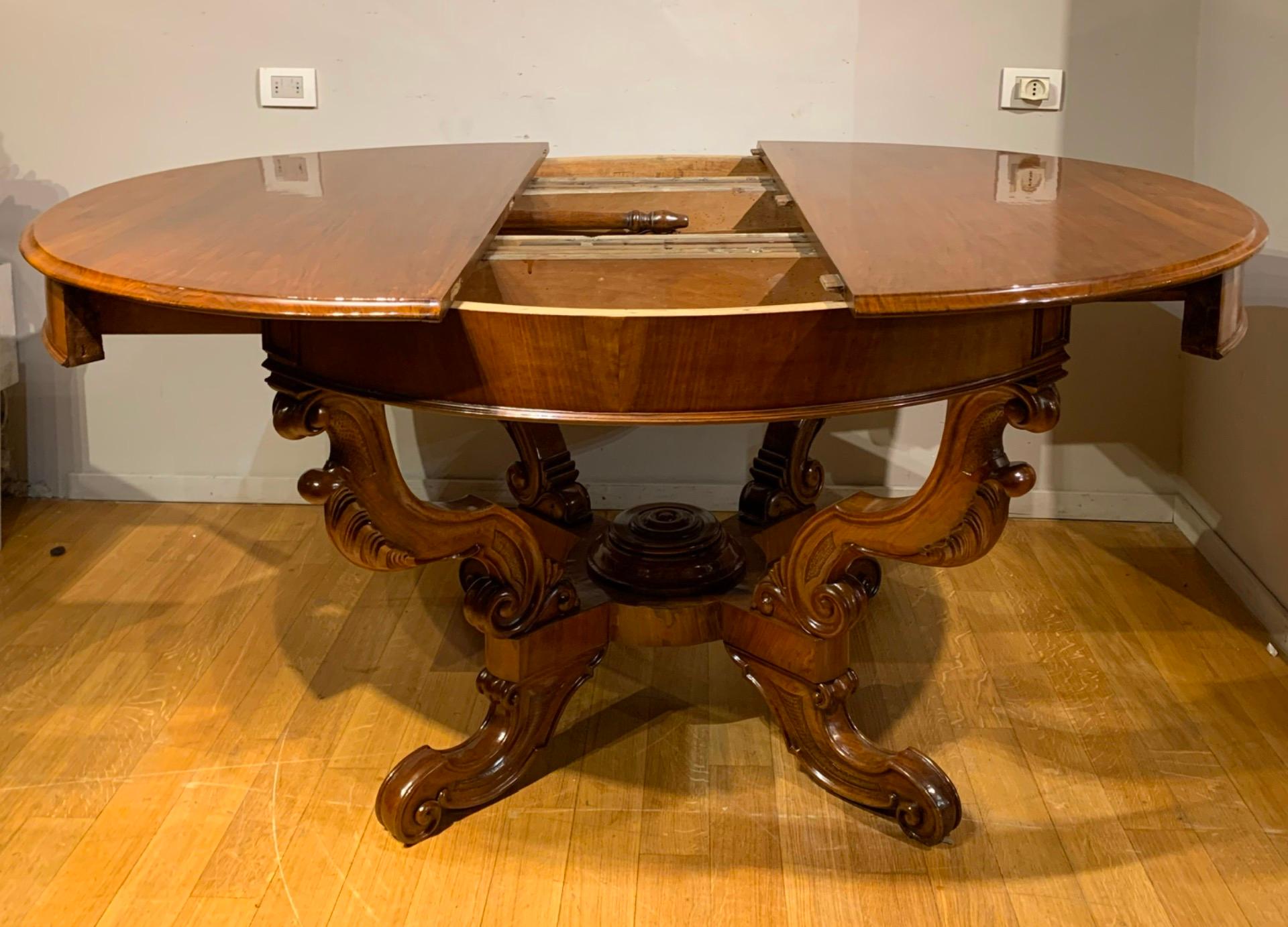 Italian Early 19th Century Round Center Table, Charles X