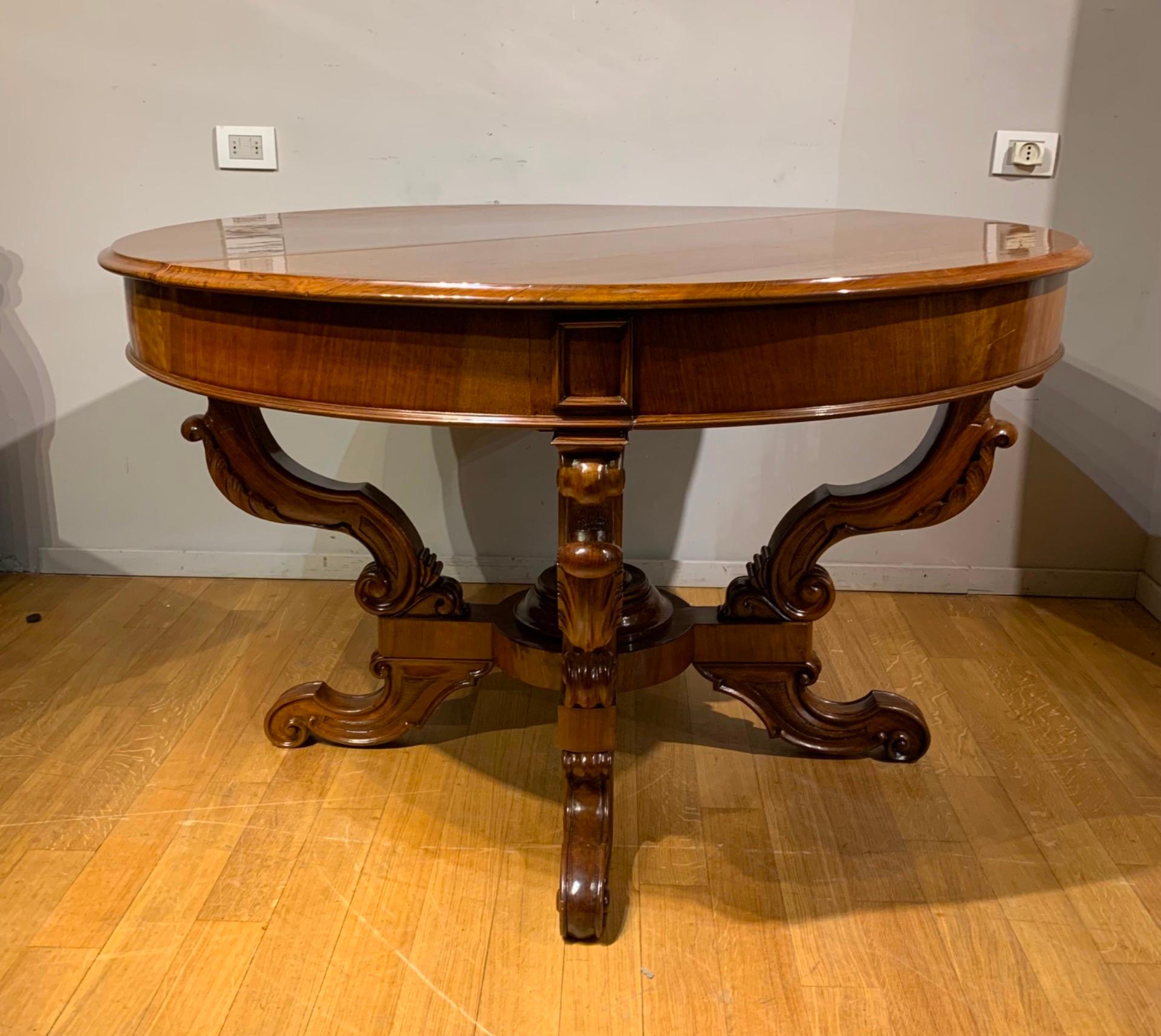 Early 19th Century Round Center Table, Charles X 1