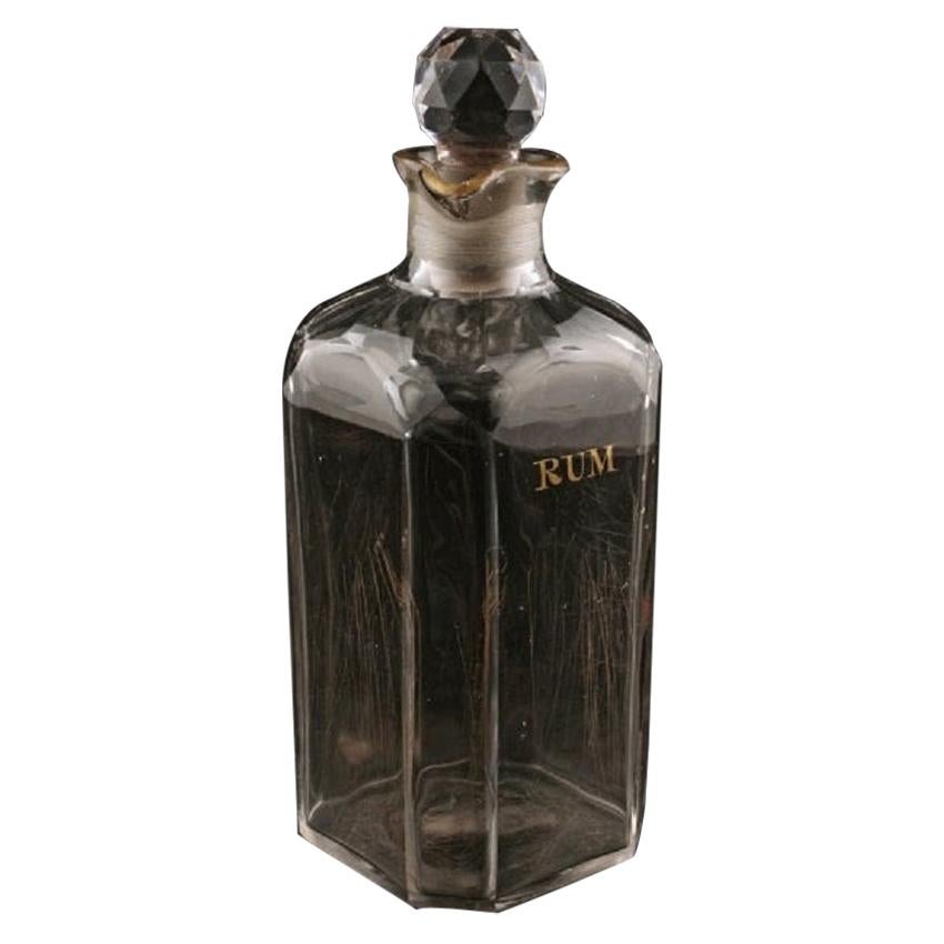 Early 19th Century Rum Decanter, 19th Century For Sale