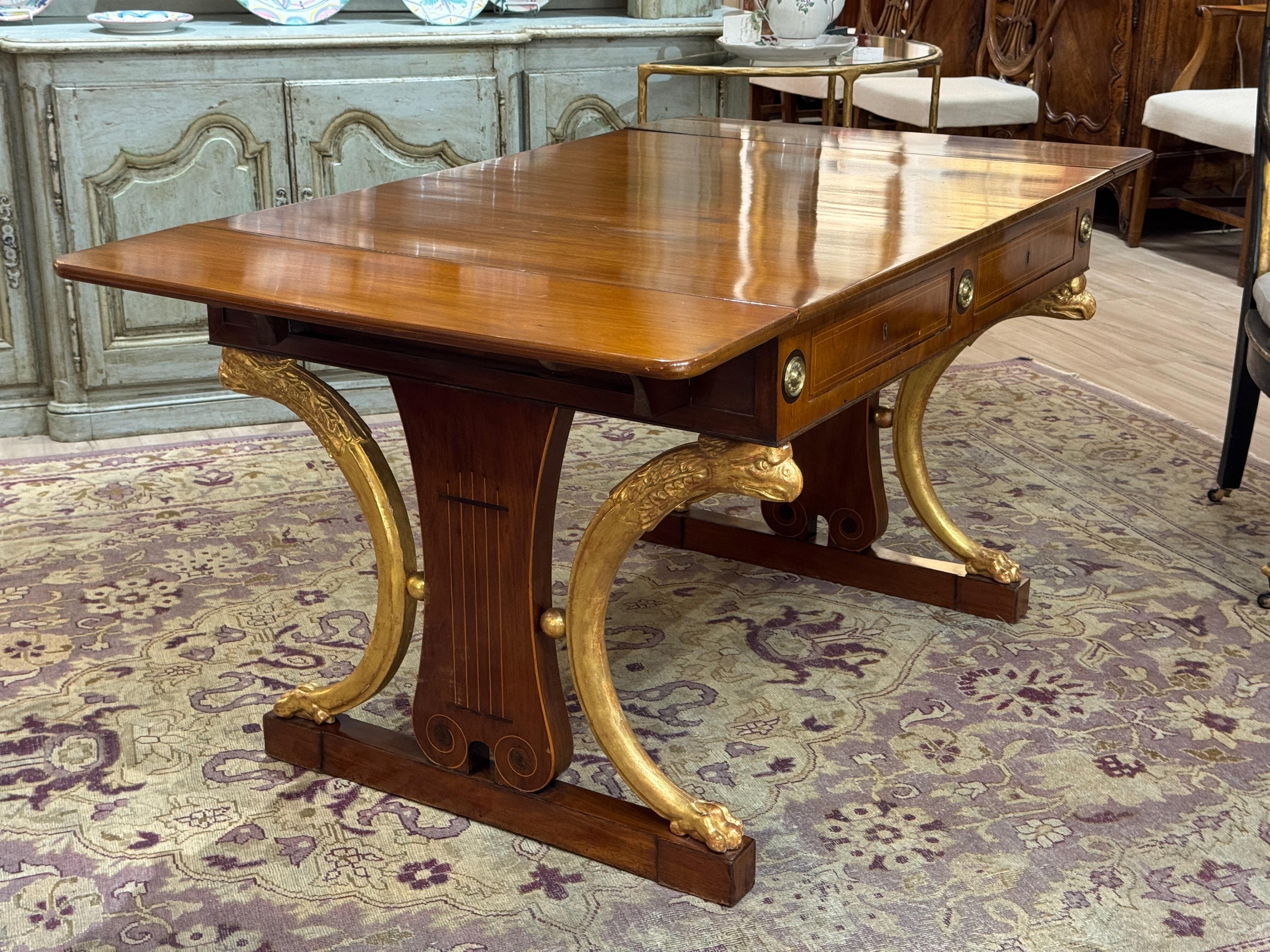 Early 19th Century Russian Mahogany and Parcel-Gilt Sofa Table For Sale 9