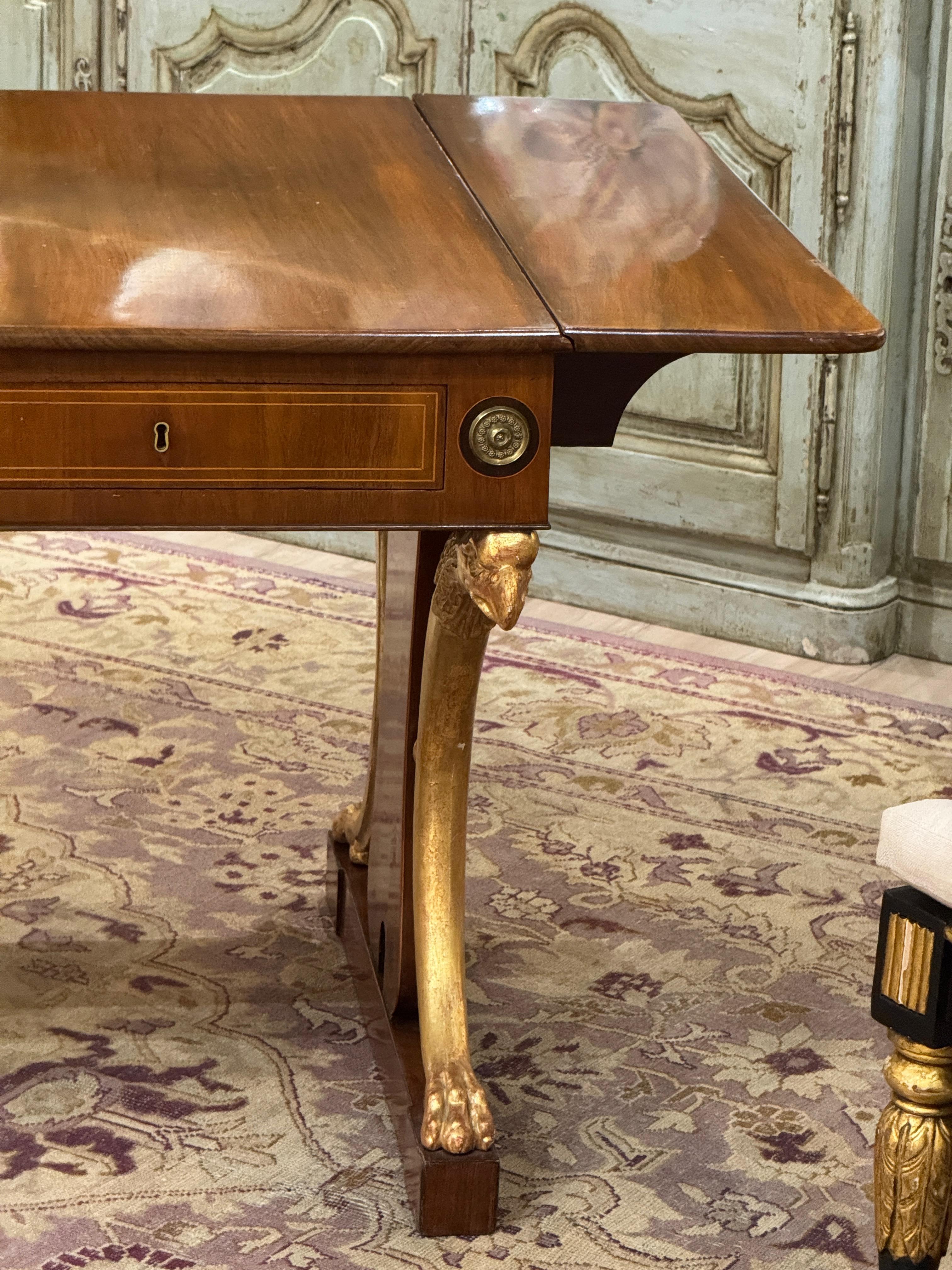 Early 19th Century Russian Mahogany and Parcel-Gilt Sofa Table For Sale 10