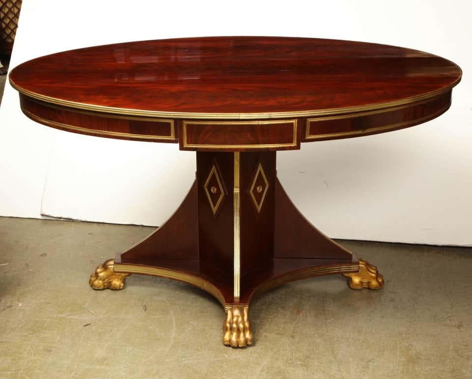 Regency Early 19th Century Russian Neoclassical Centerhall Table For Sale