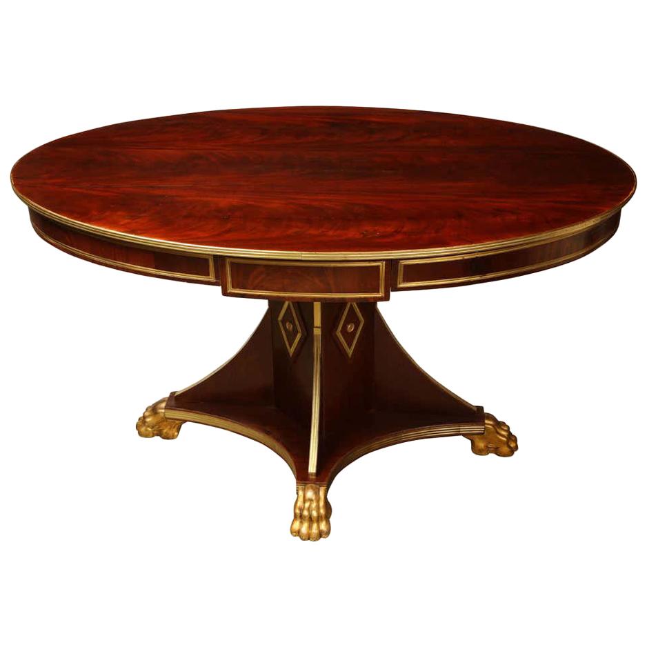 Early 19th Century Russian Neoclassical Centerhall Table For Sale