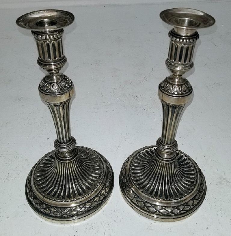 antique silver candlestick