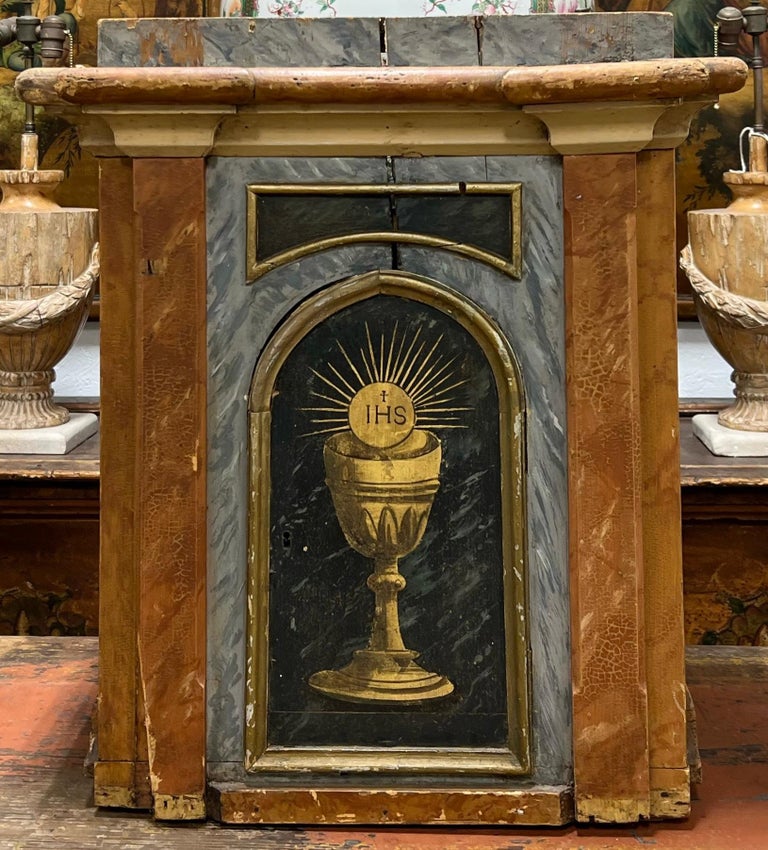 Early 19th Century Rustic French Catholic Reliquary Box For Sale at 1stDibs
