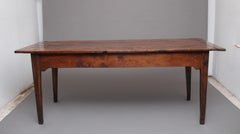 Early 19th Century Rustic Fruitwood Farmhouse Table