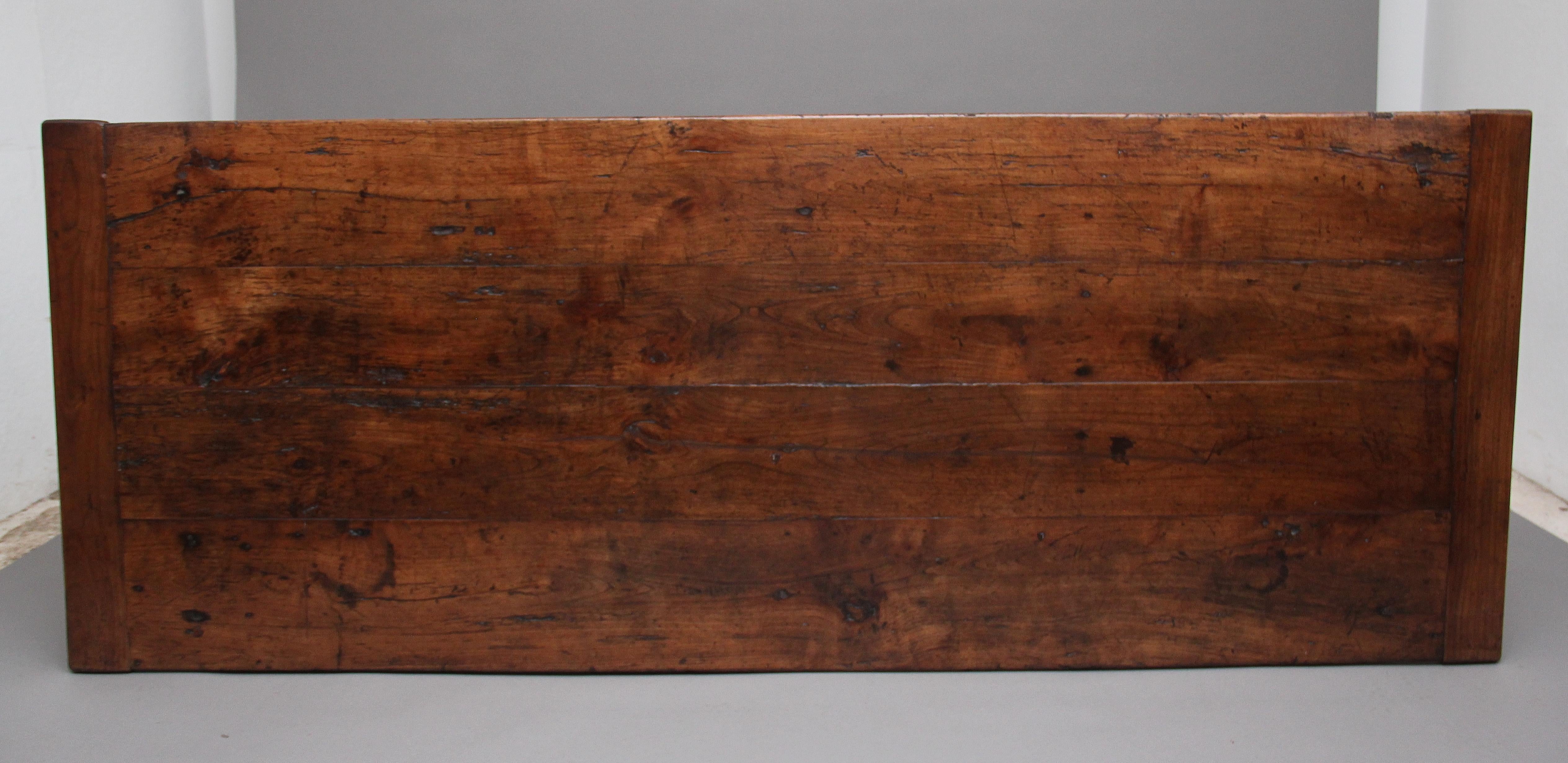 Early 19th Century Rustic Fruitwood Farmhouse Table 2
