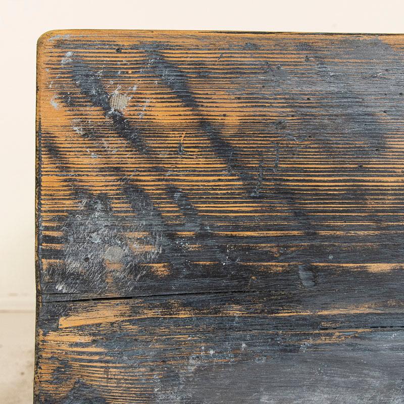Early 19th Century Rustic Original Blue Painted Narrow Cabinet Sideboard 9