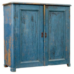 Early 19th century rustic painted Scandinavian cupboard