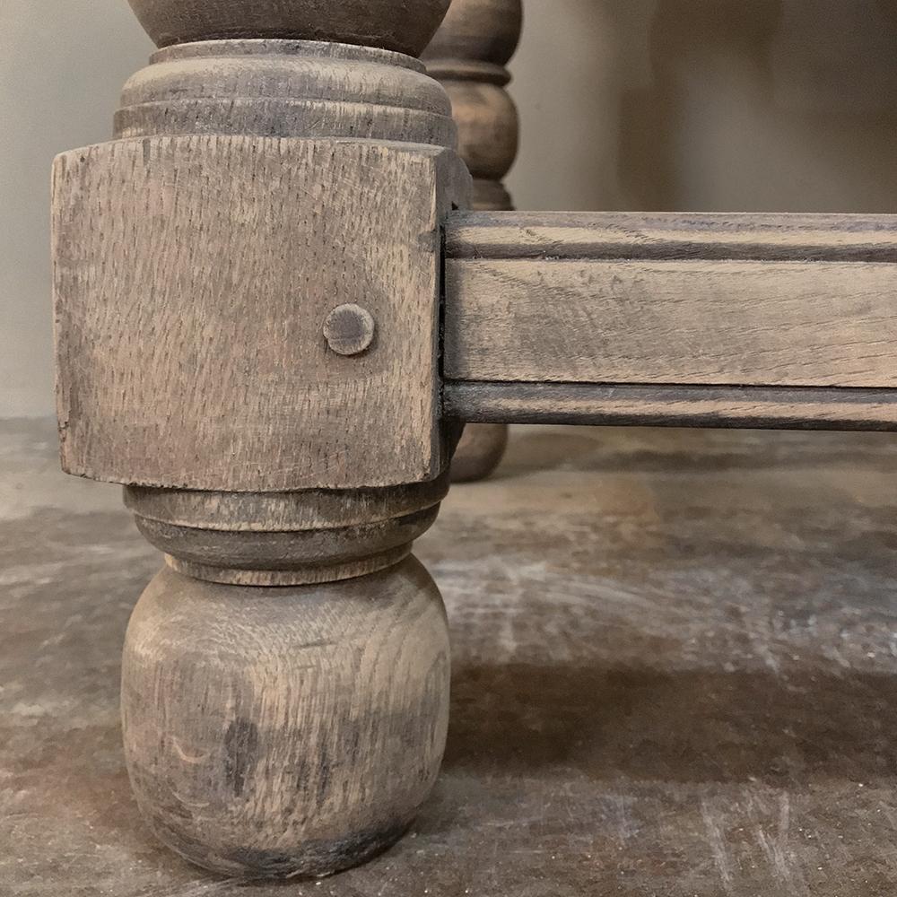 Early 19th Century Rustic Renaissance Stripped Oak Counter, Drapery Table 6