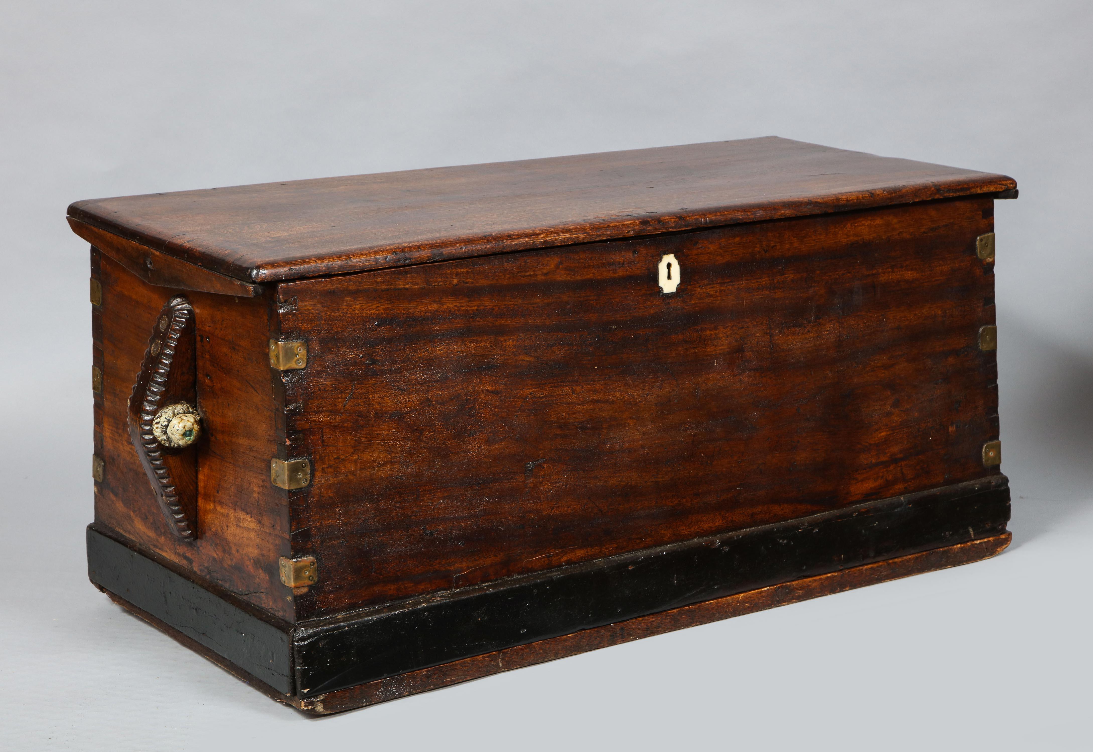 Teak Early 19th Century Sailor’s Chest