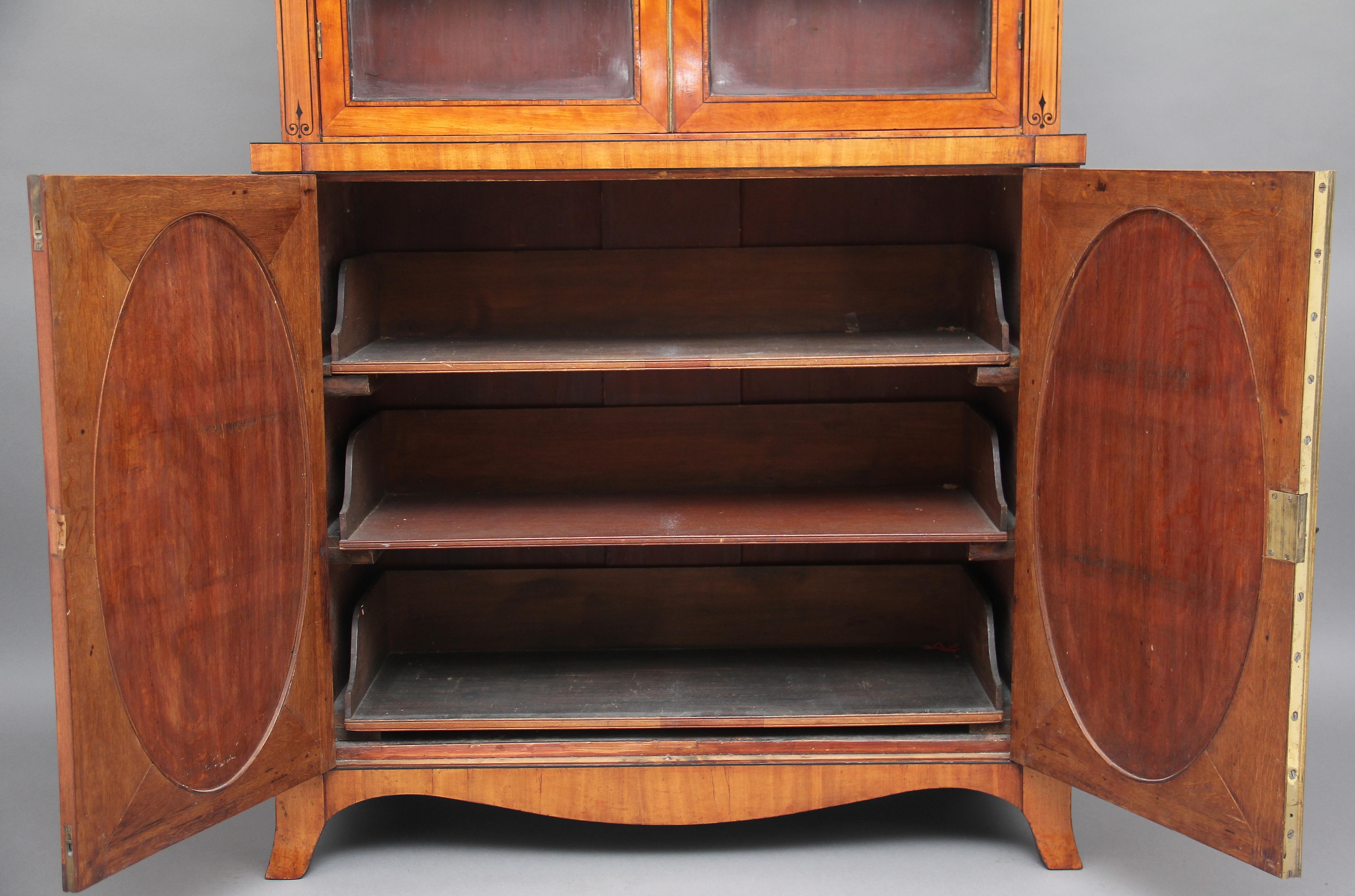 Early 19th Century Satinwood Bookcase In Good Condition In Martlesham, GB