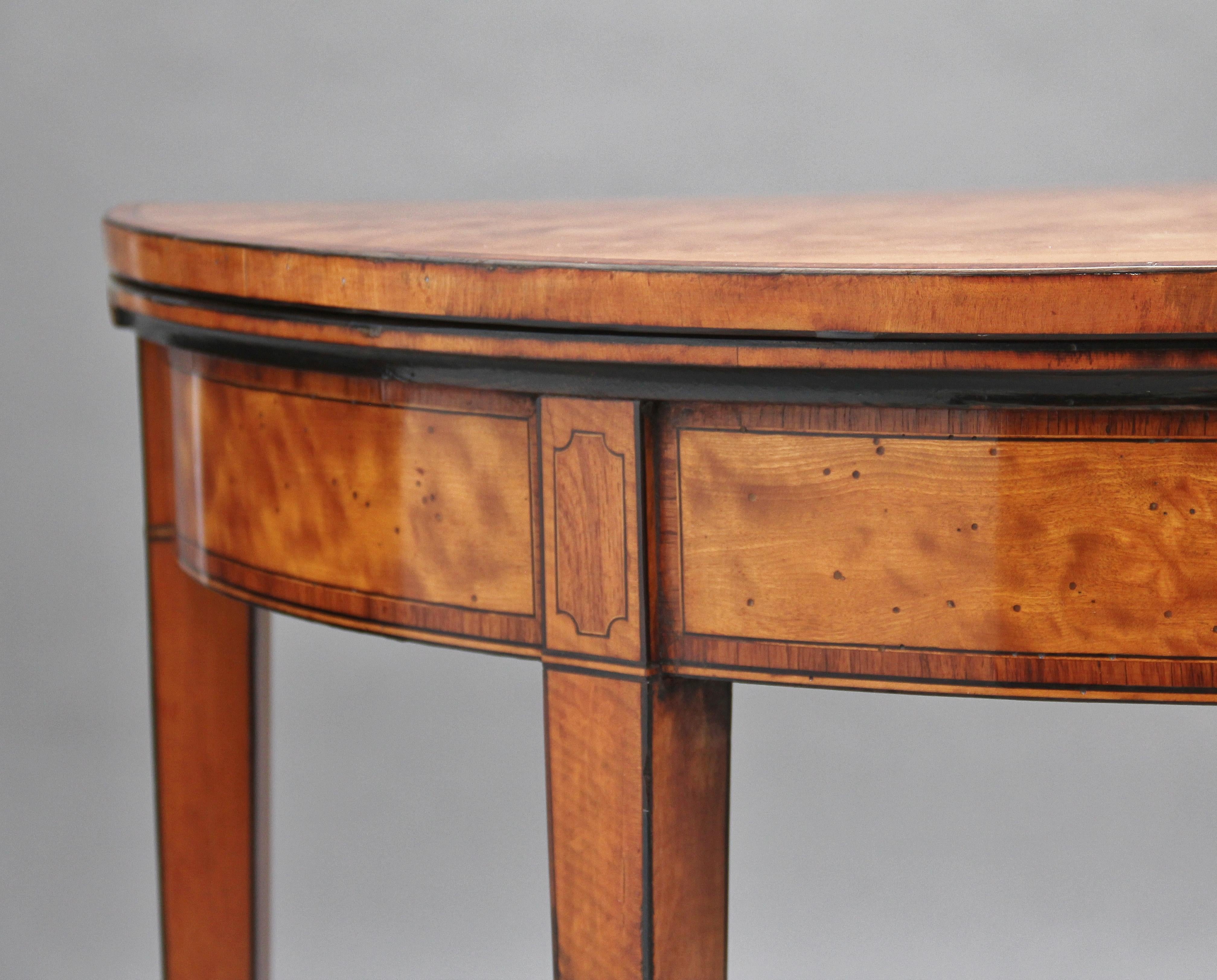 Early 19th Century Satinwood Card Table 5