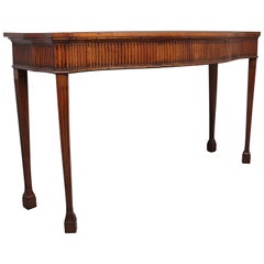 Early 19th Century Satinwood Serpentine Serving Table