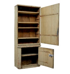 Early 19th century Scandinavian carved pine cupboard