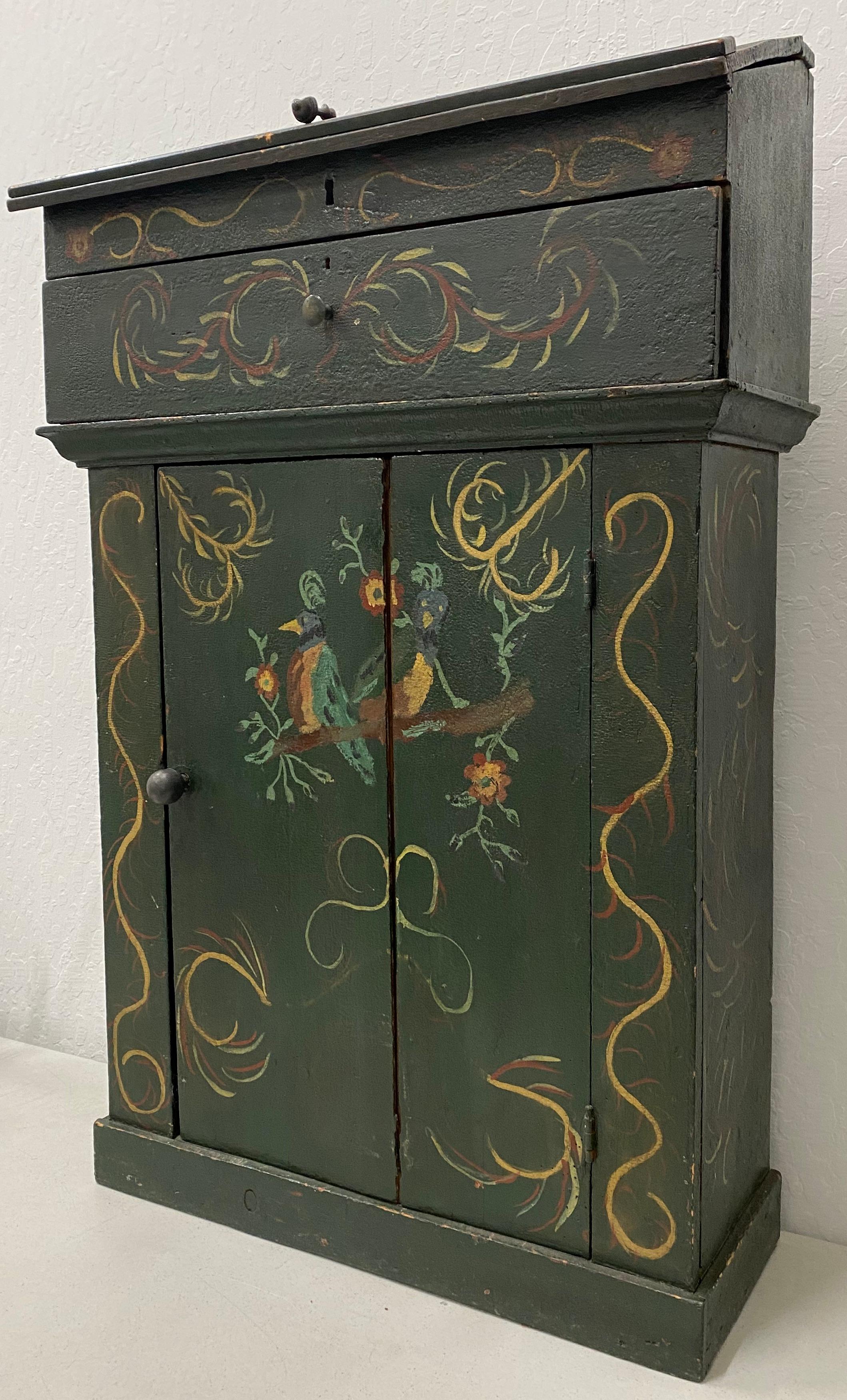 Early 19th Century Scandinavian Painted Cabinet In Good Condition In San Francisco, CA