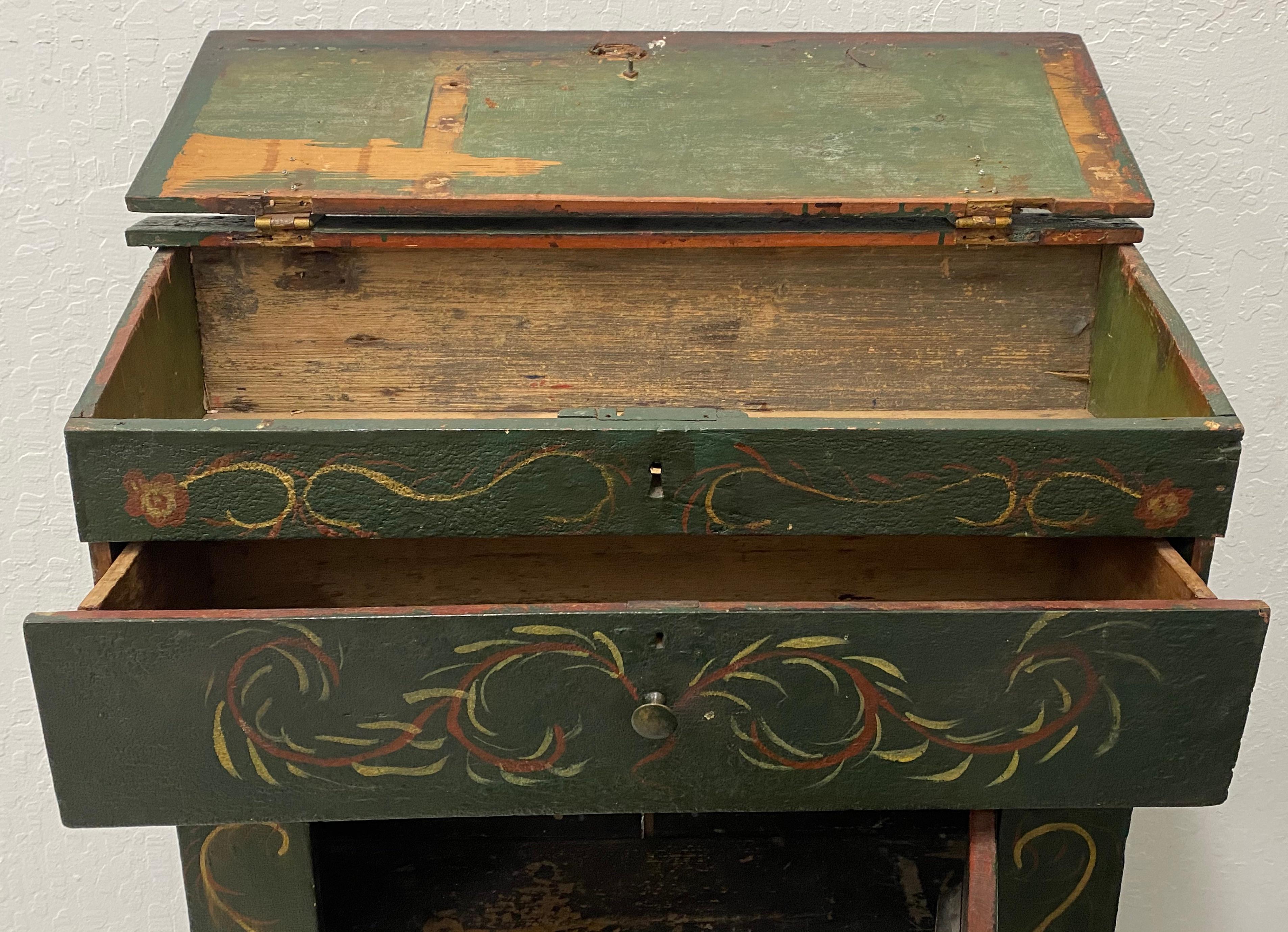 Early 19th Century Scandinavian Painted Cabinet 3