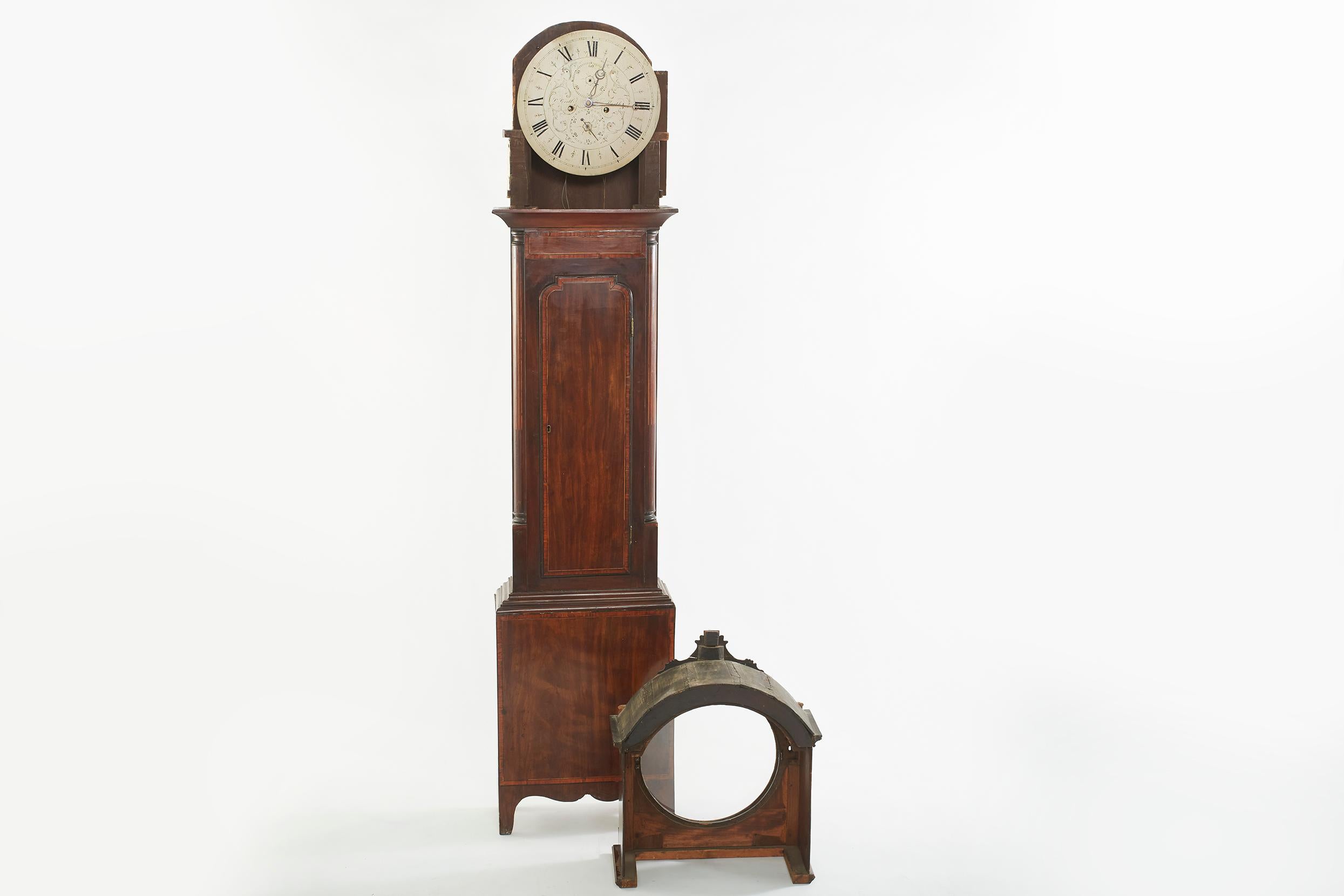18th Century Scottish Drumhead Tall Case Clock For Sale 1