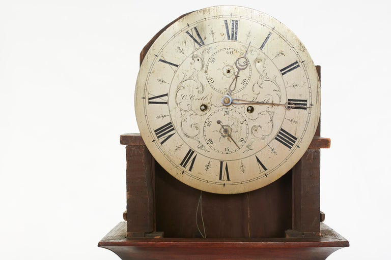Early 19th Century Scottish Drumhead Tall Case Clock For Sale at 1stDibs