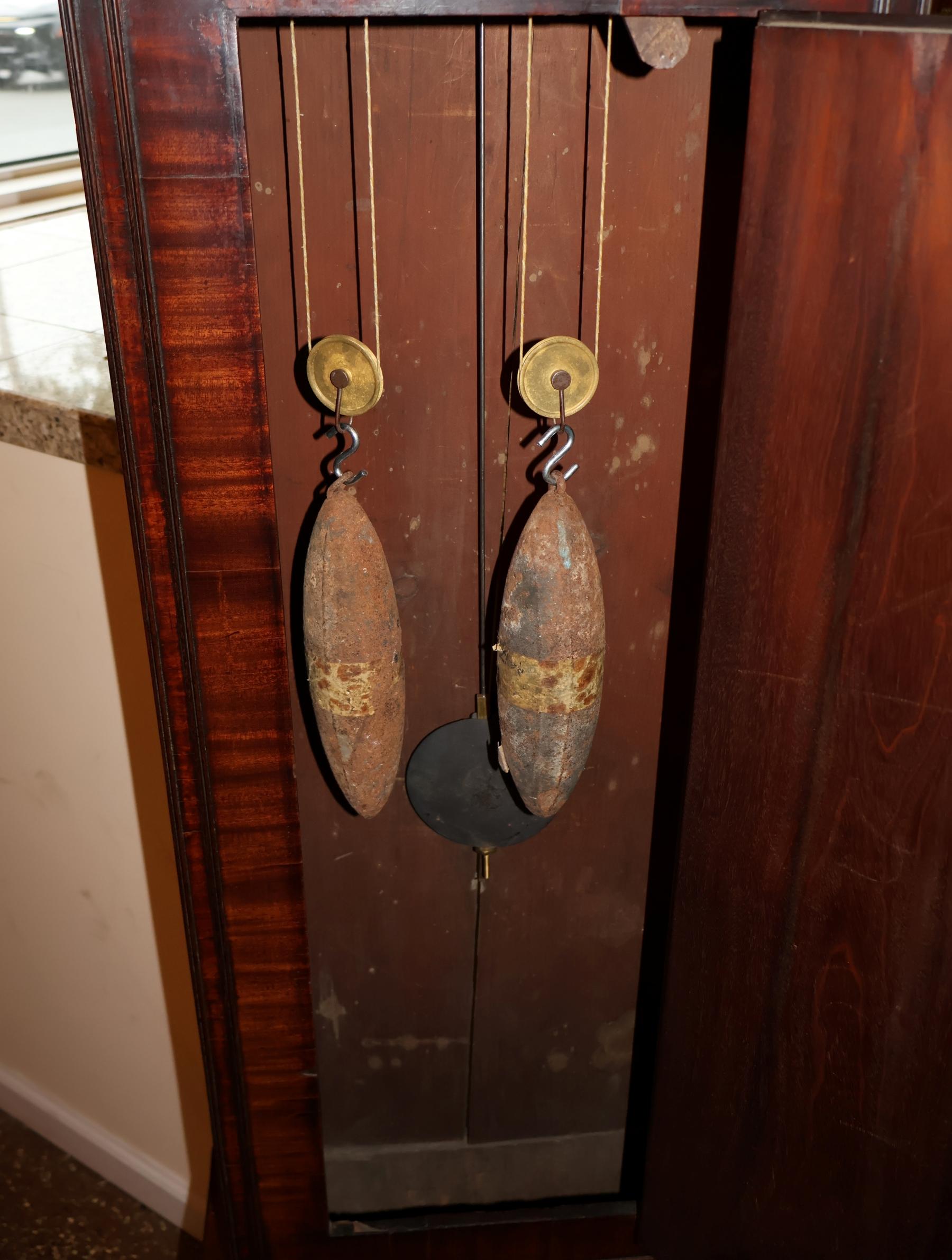 Early 19th Century Scottish Drumhead Tall Case Grandfather Clock Circa 1830 For Sale 6