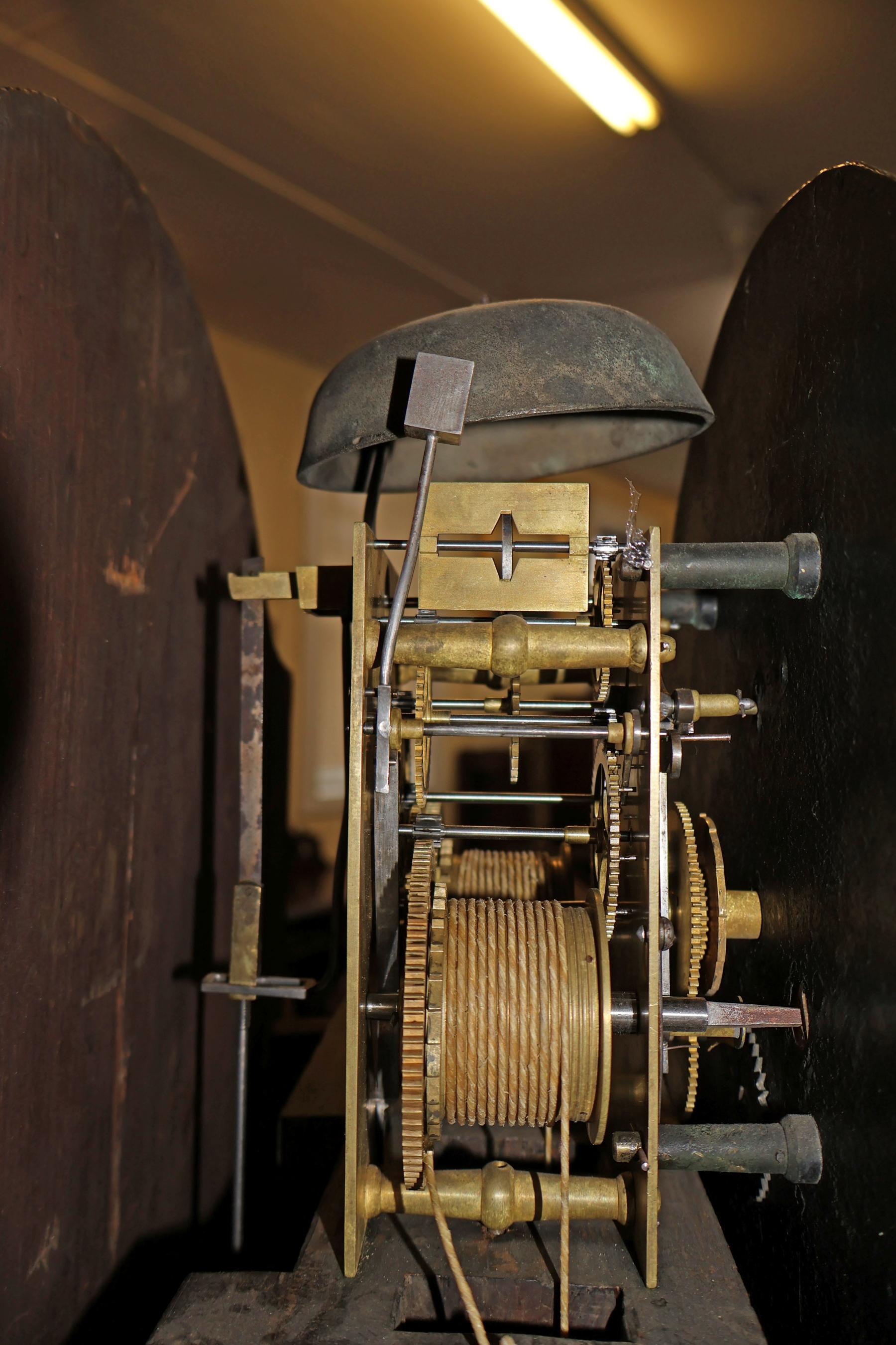 Early 19th Century Scottish Drumhead Tall Case Grandfather Clock Circa 1830 For Sale 11