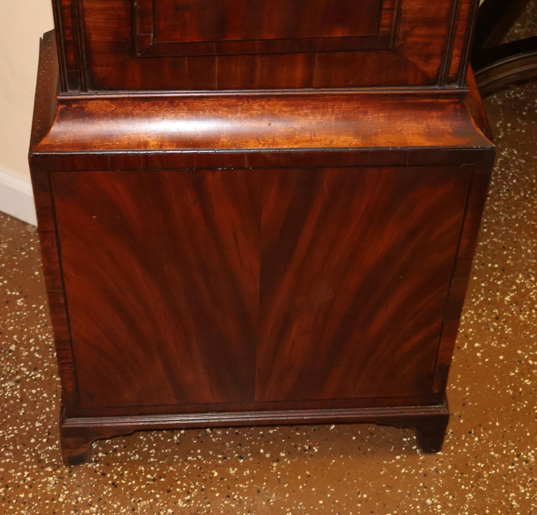 Early 19th Century Scottish Drumhead Tall Case Grandfather Clock Circa 1830 For Sale 14