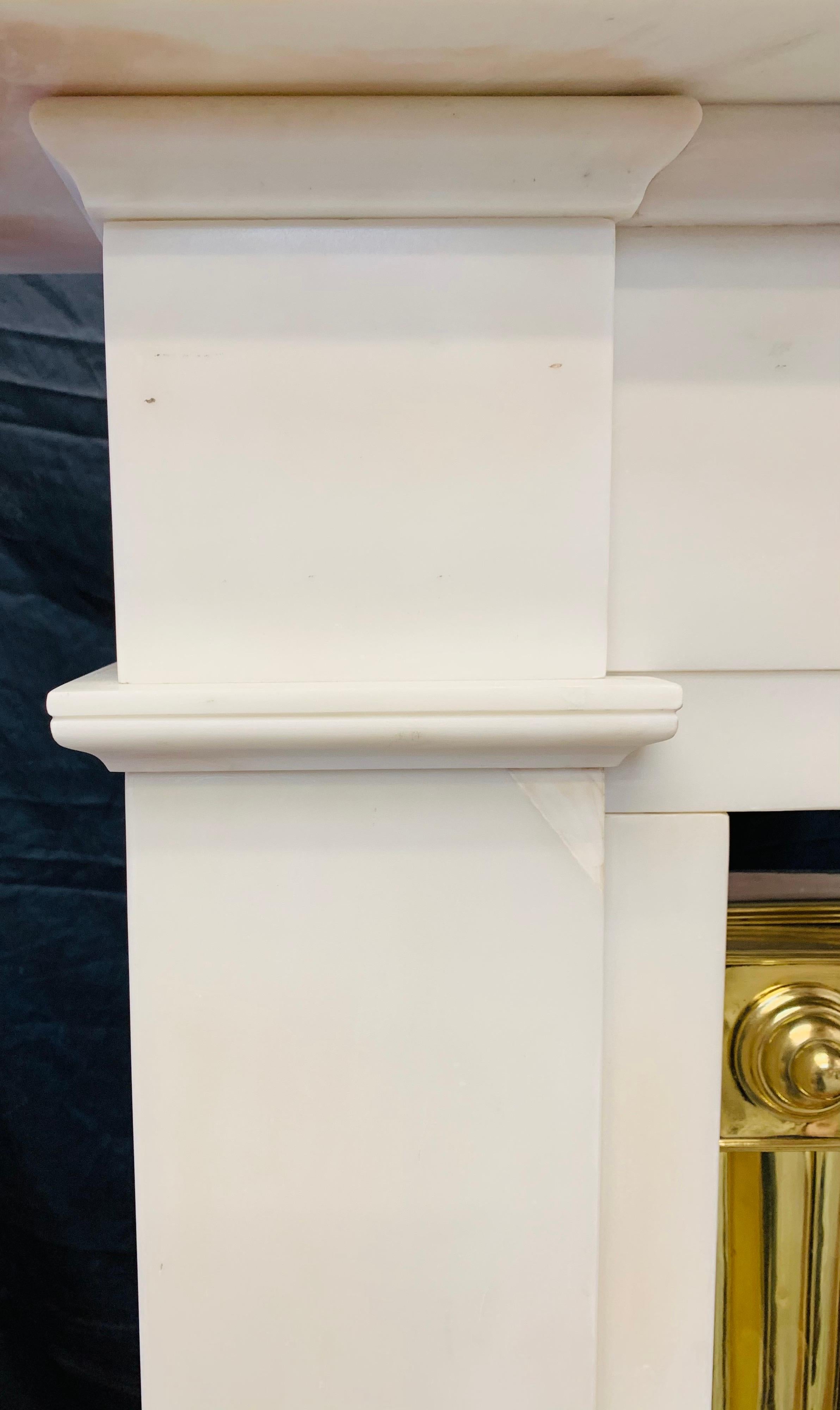 Early 19th Century Scottish Georgian Statuary Marble Fireplace Surround For Sale 1