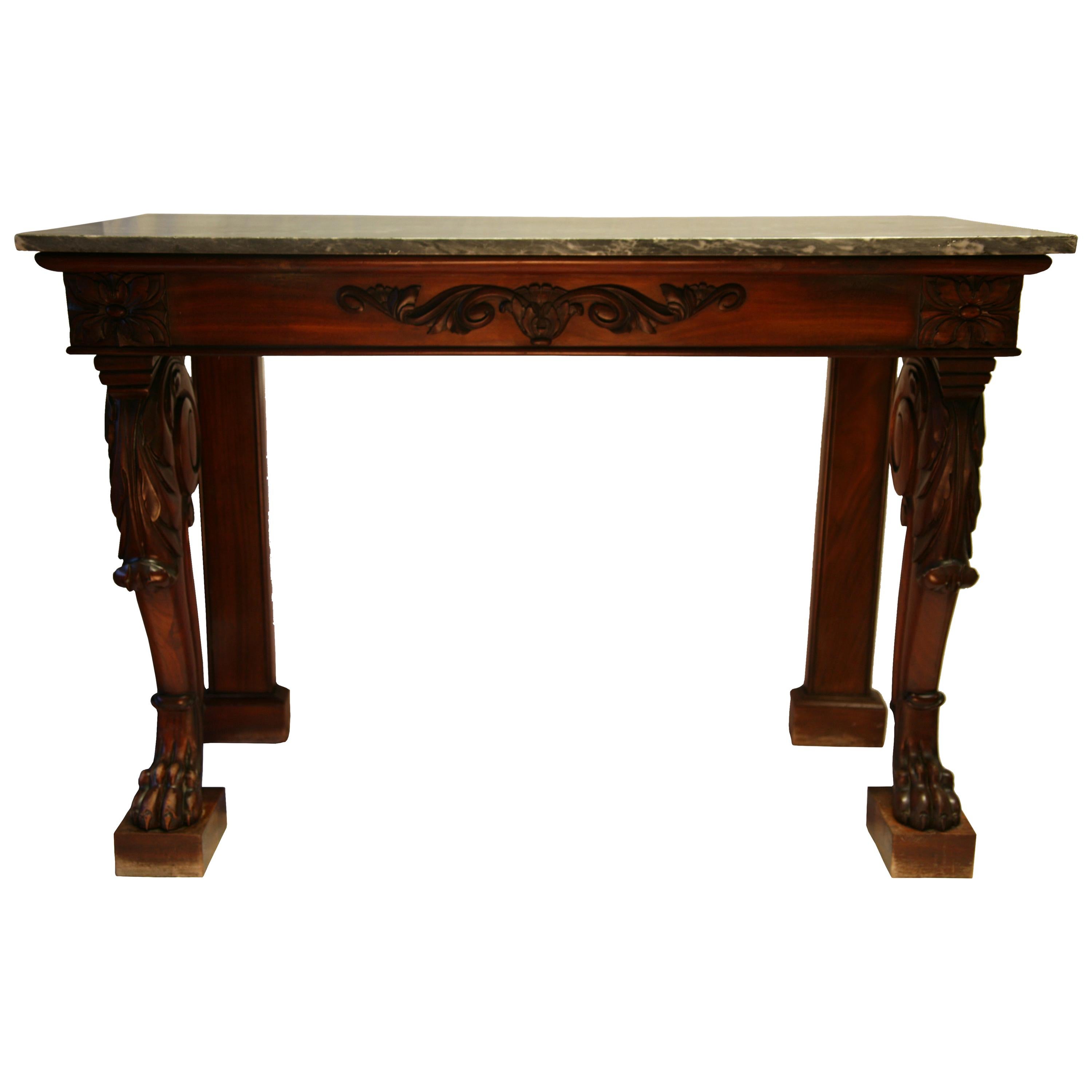 Early 19th Century Scottish Mahogany Console Table For Sale