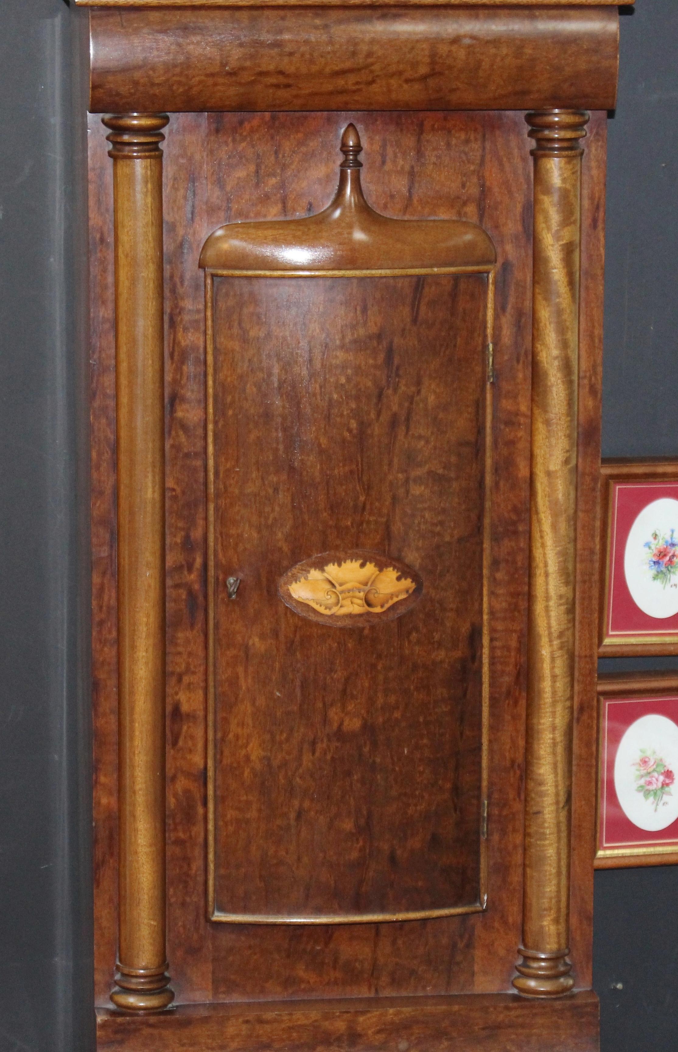 Early 19th Century Scottish Mahogany Longcase Clock with Arched Brass Dial For Sale 11