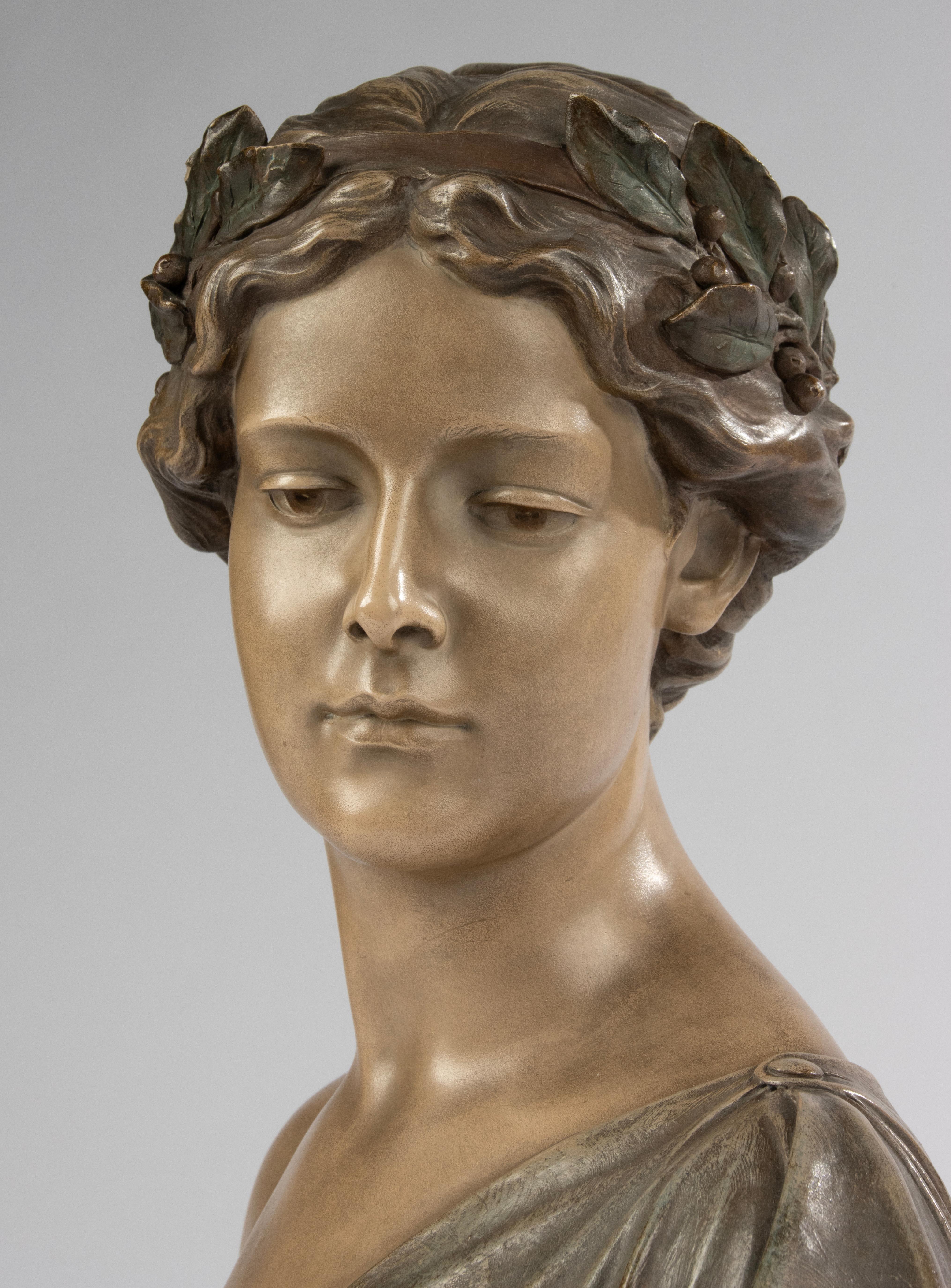 Early 19th Century Sculpture - Sappho - Terracotta by Reps & Trinte Gesetzl 7
