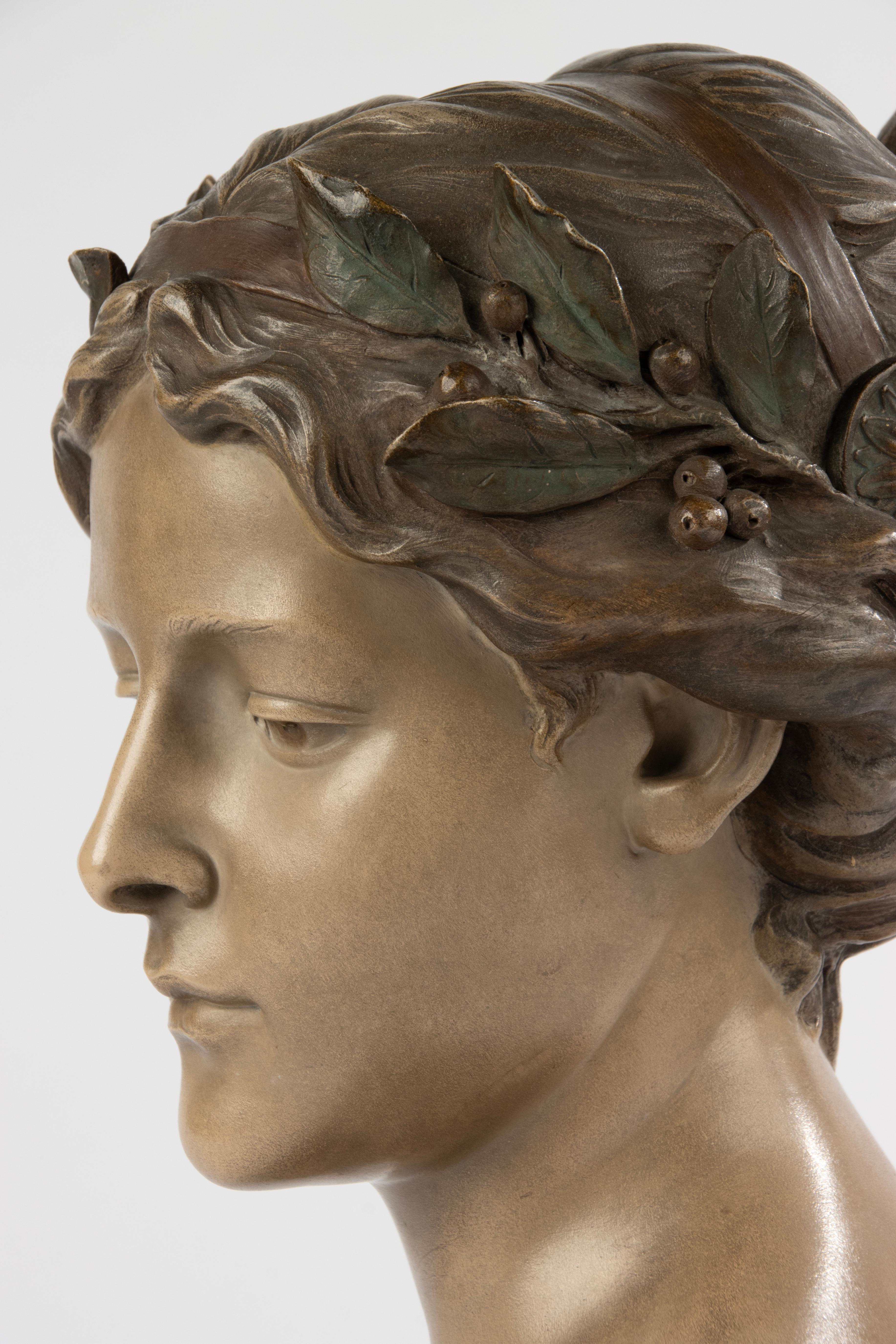 Early 19th Century Sculpture - Sappho - Terracotta by Reps & Trinte Gesetzl 8