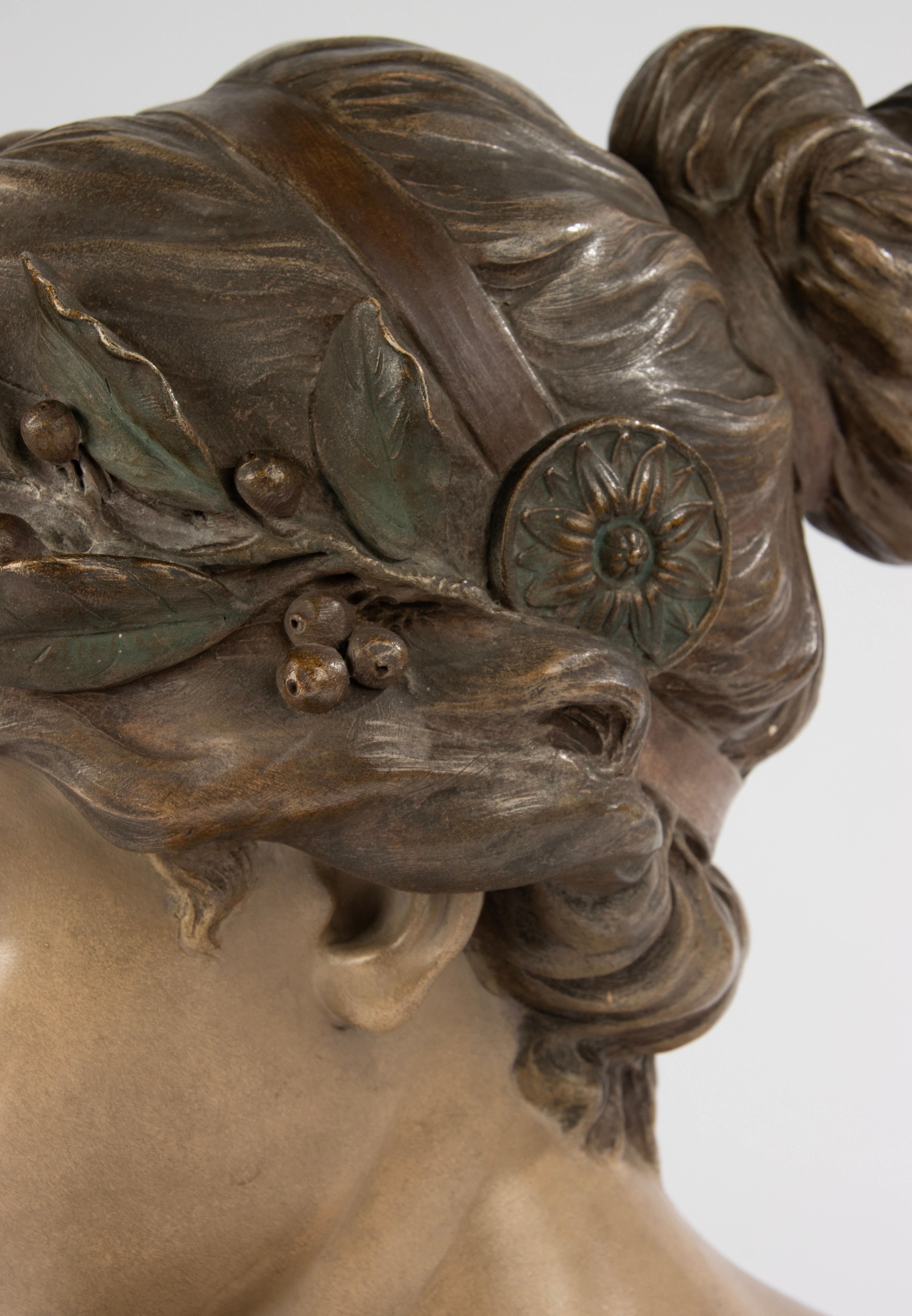 Early 19th Century Sculpture - Sappho - Terracotta by Reps & Trinte Gesetzl 11