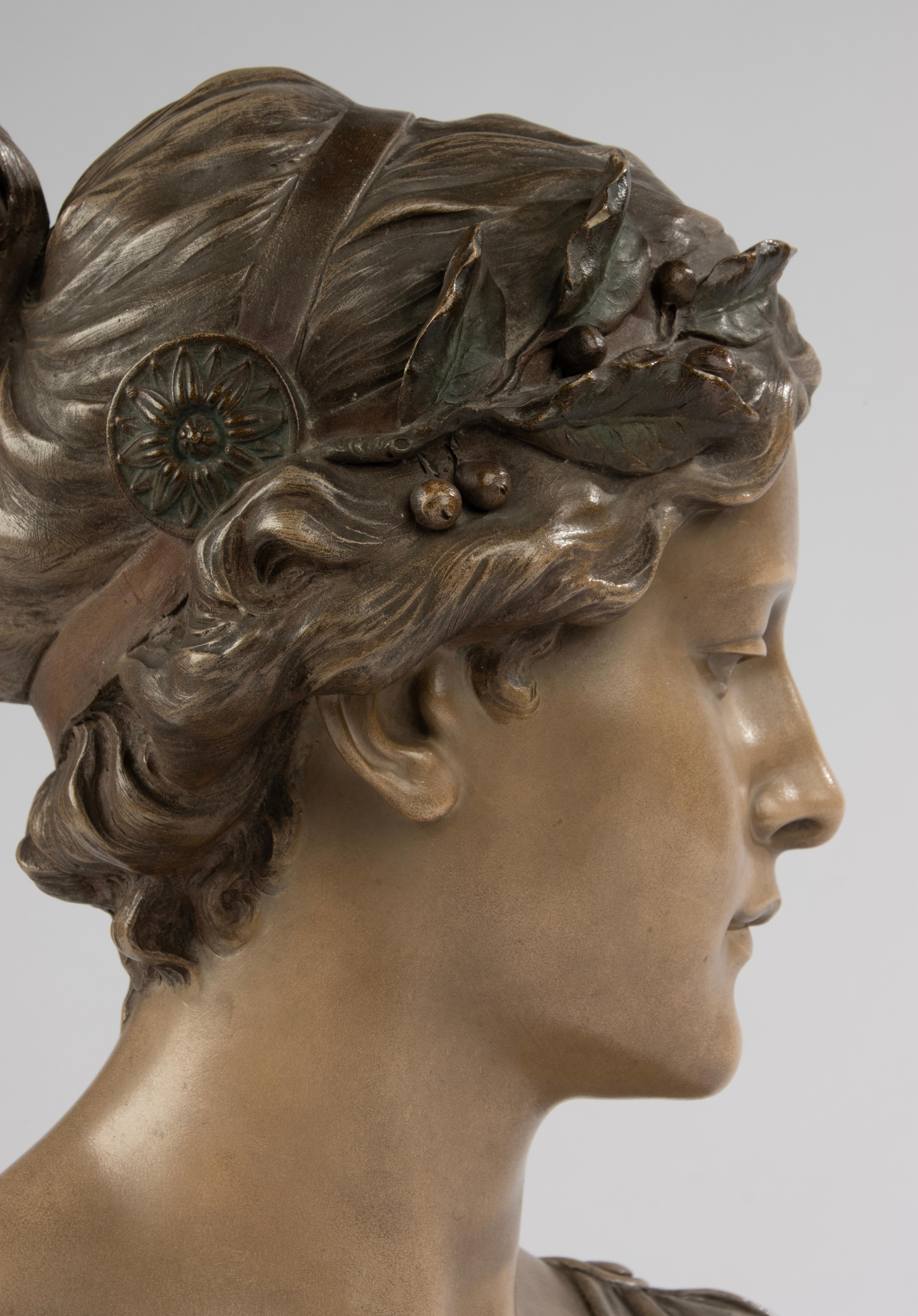 Early 19th Century Sculpture - Sappho - Terracotta by Reps & Trinte Gesetzl 13