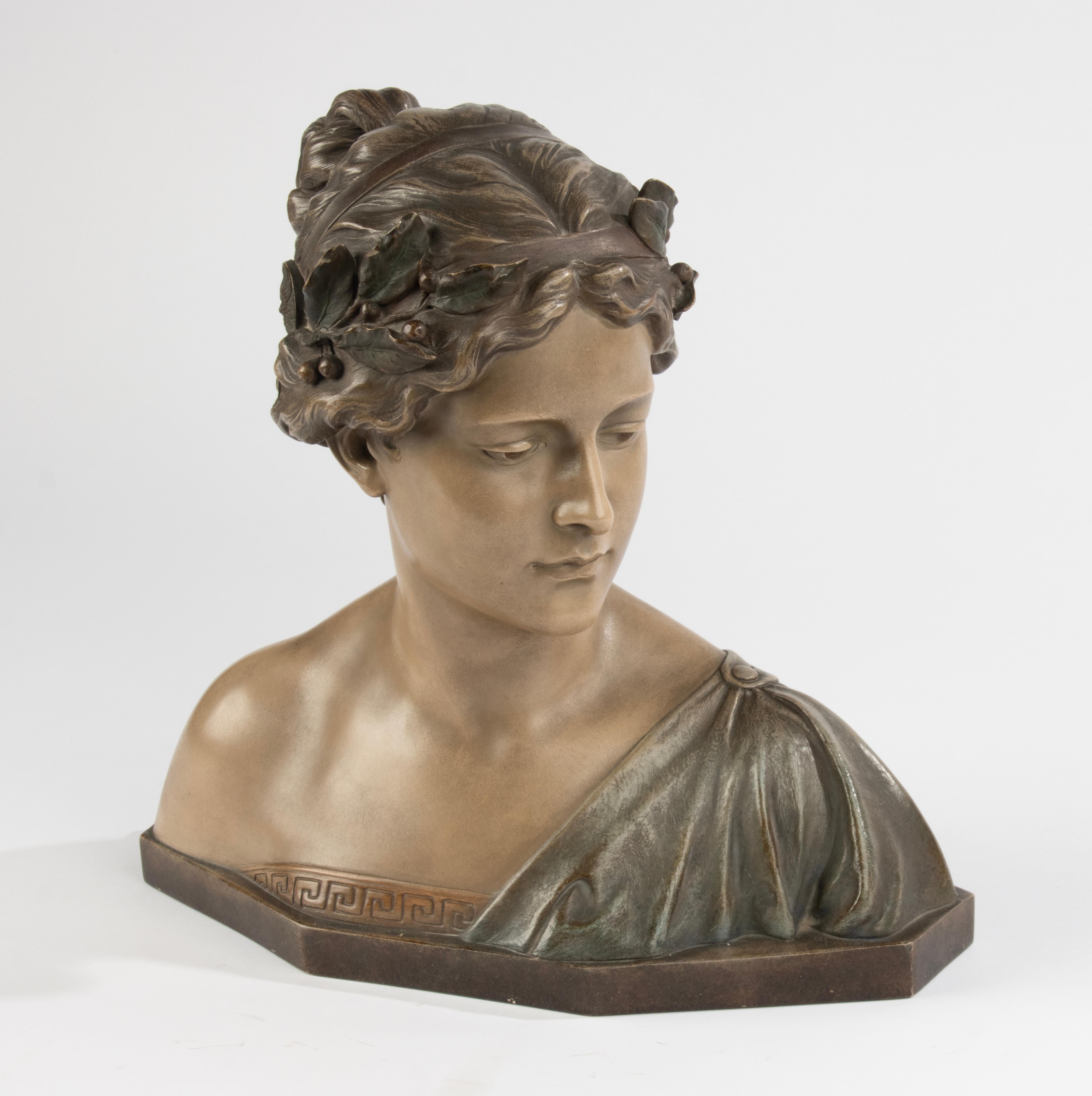 German Early 19th Century Sculpture - Sappho - Terracotta by Reps & Trinte Gesetzl